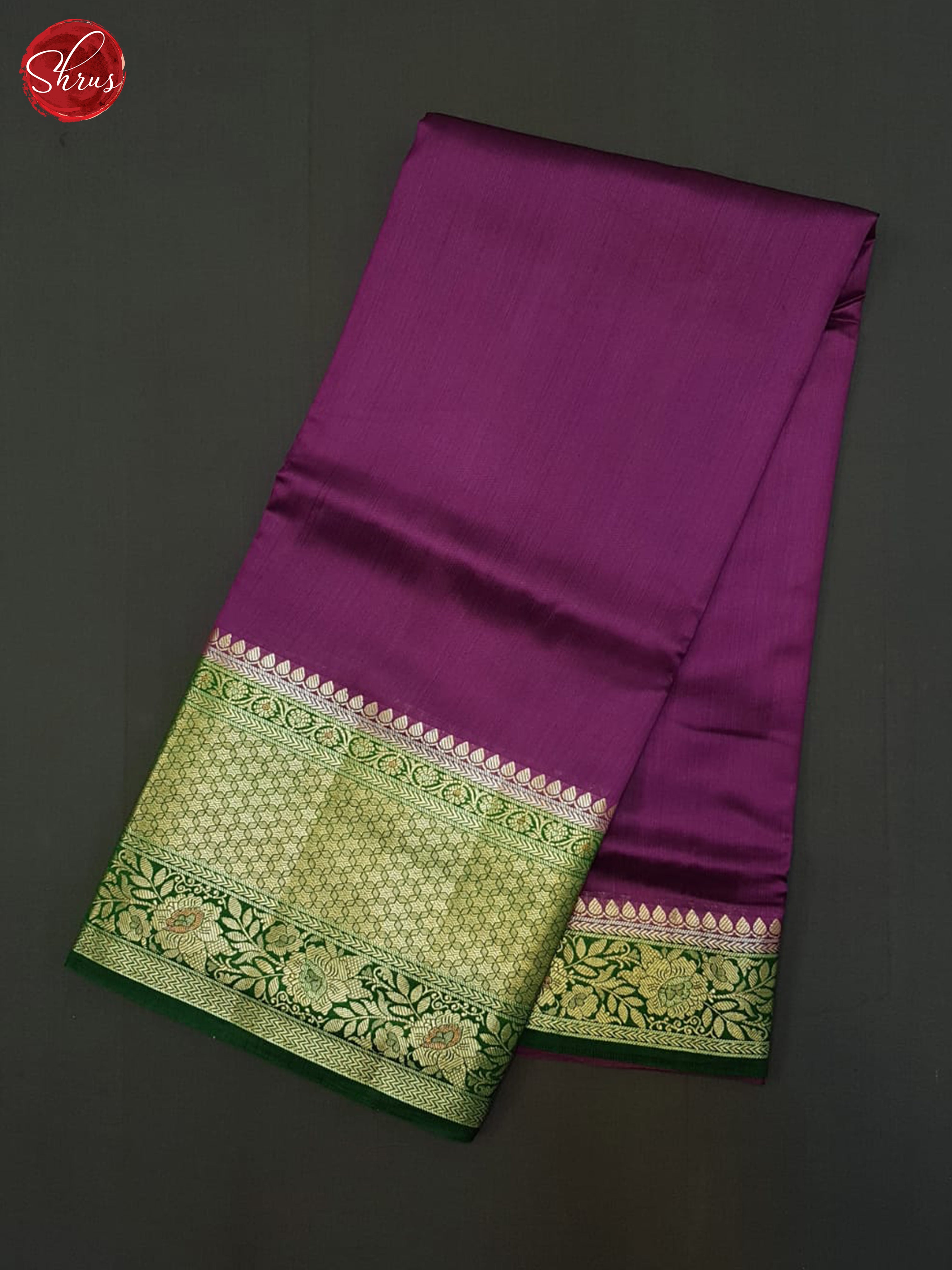 Purple & Green - Tussar Saree - Shop on ShrusEternity.com