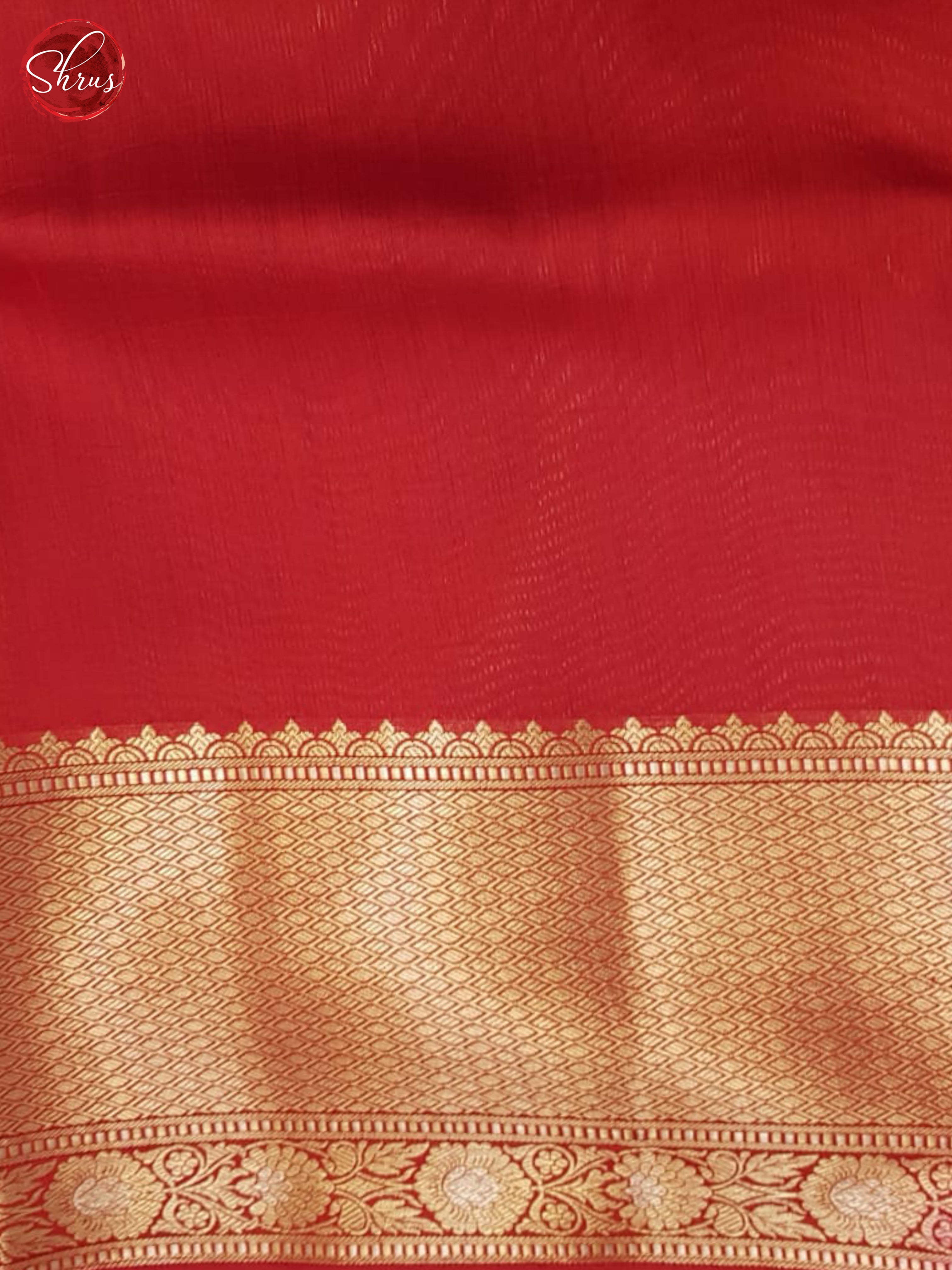 Mustard And Red- Tussar Saree - Shop on ShrusEternity.com