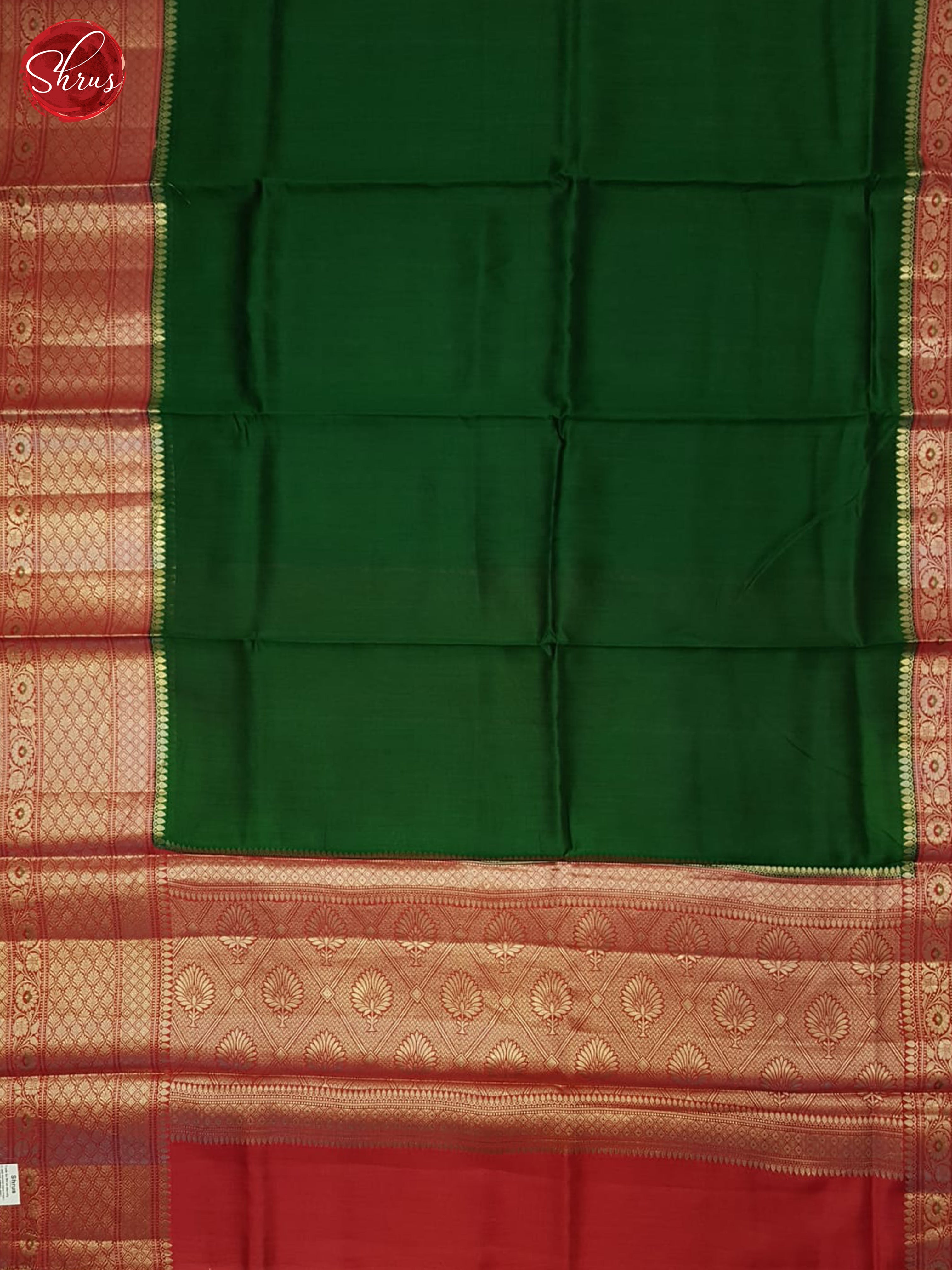 Green & Red - Tussar Saree - Shop on ShrusEternity.com