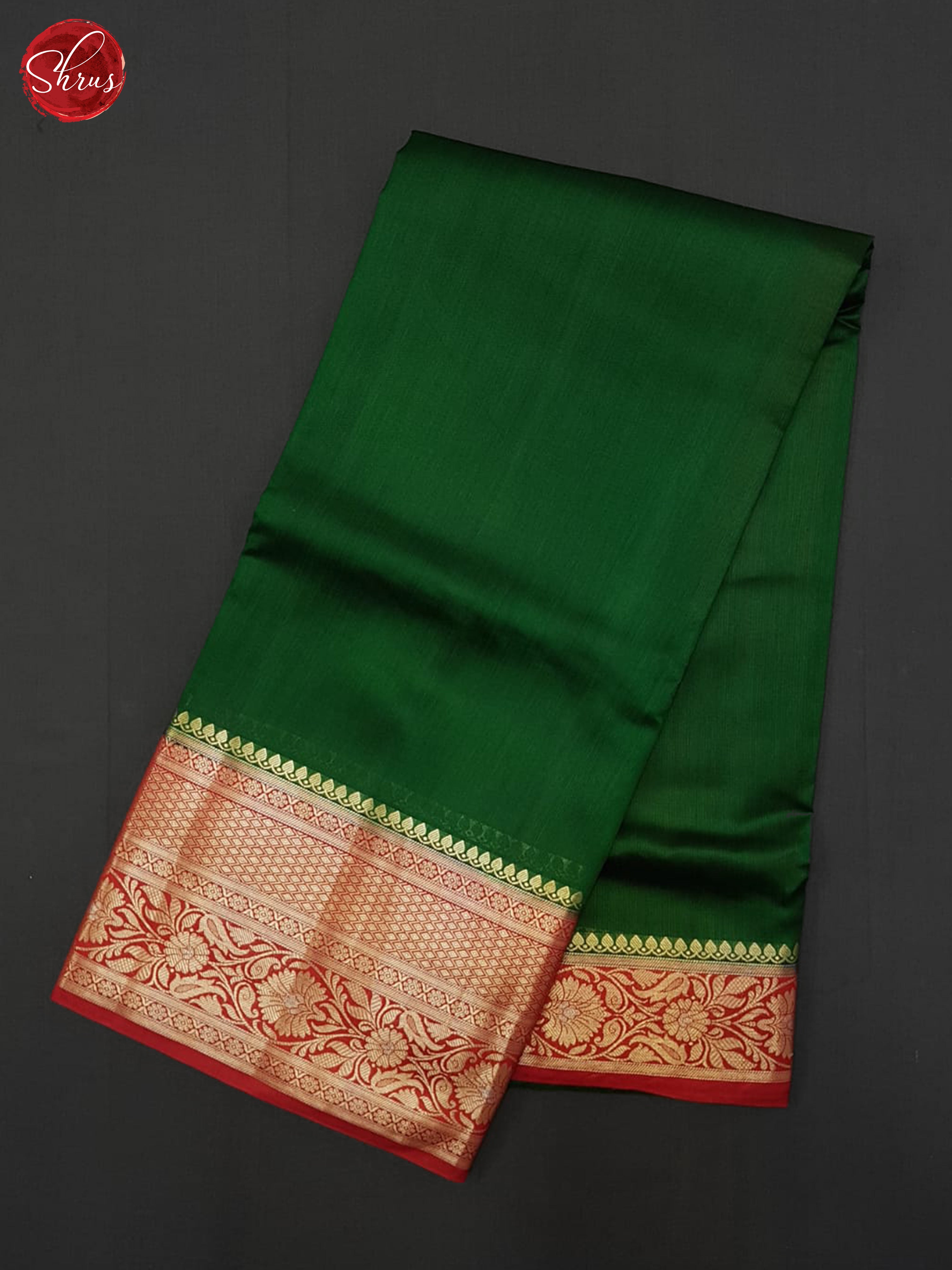 Green & Red  - Tussar Saree - Shop on ShrusEternity.com
