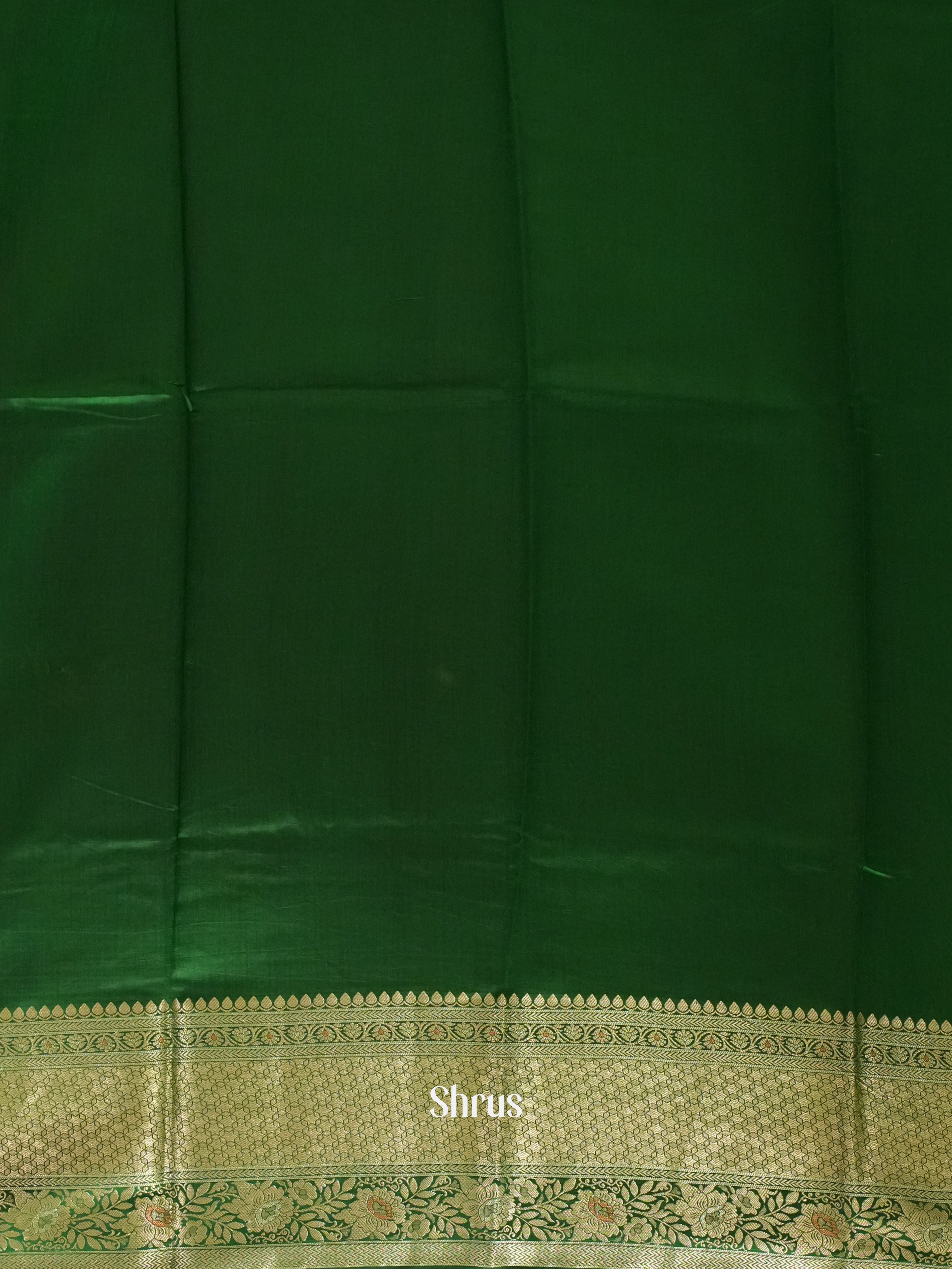 Peacock Green & Red  - Tussar Saree