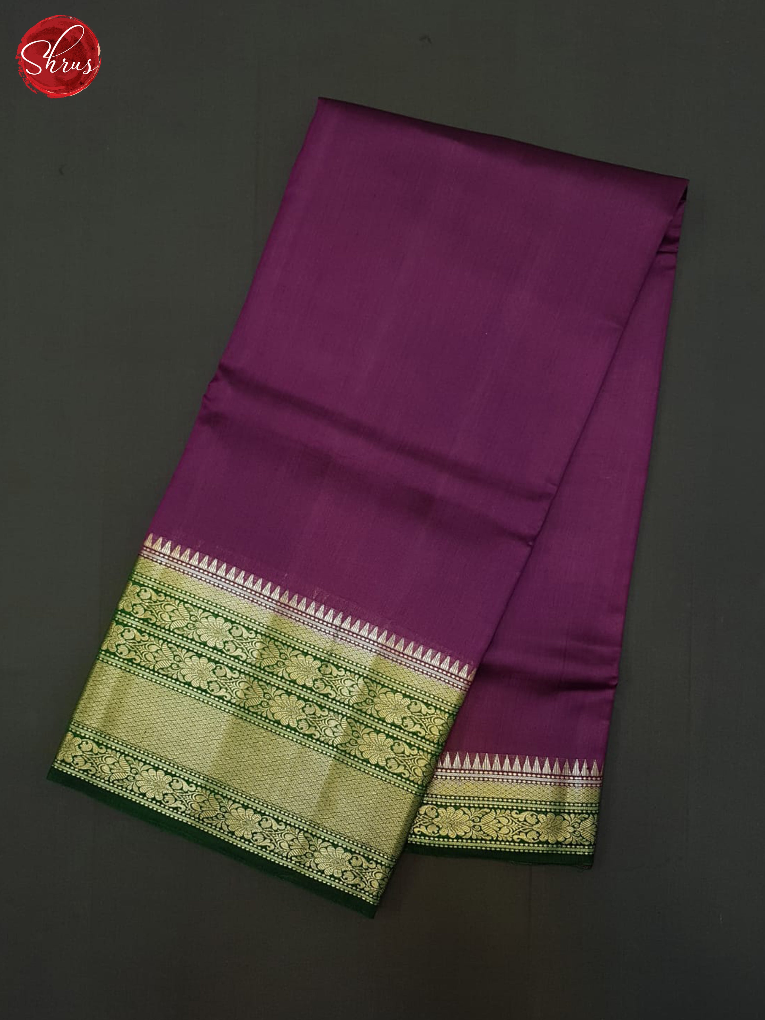 Purple & Green- Tussar Saree - Shop on ShrusEternity.com