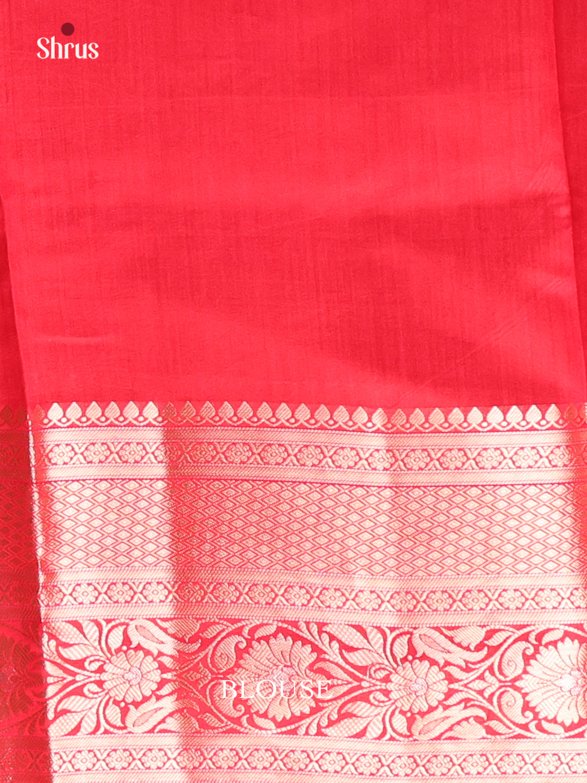 Mustard & Red - Tussar Saree