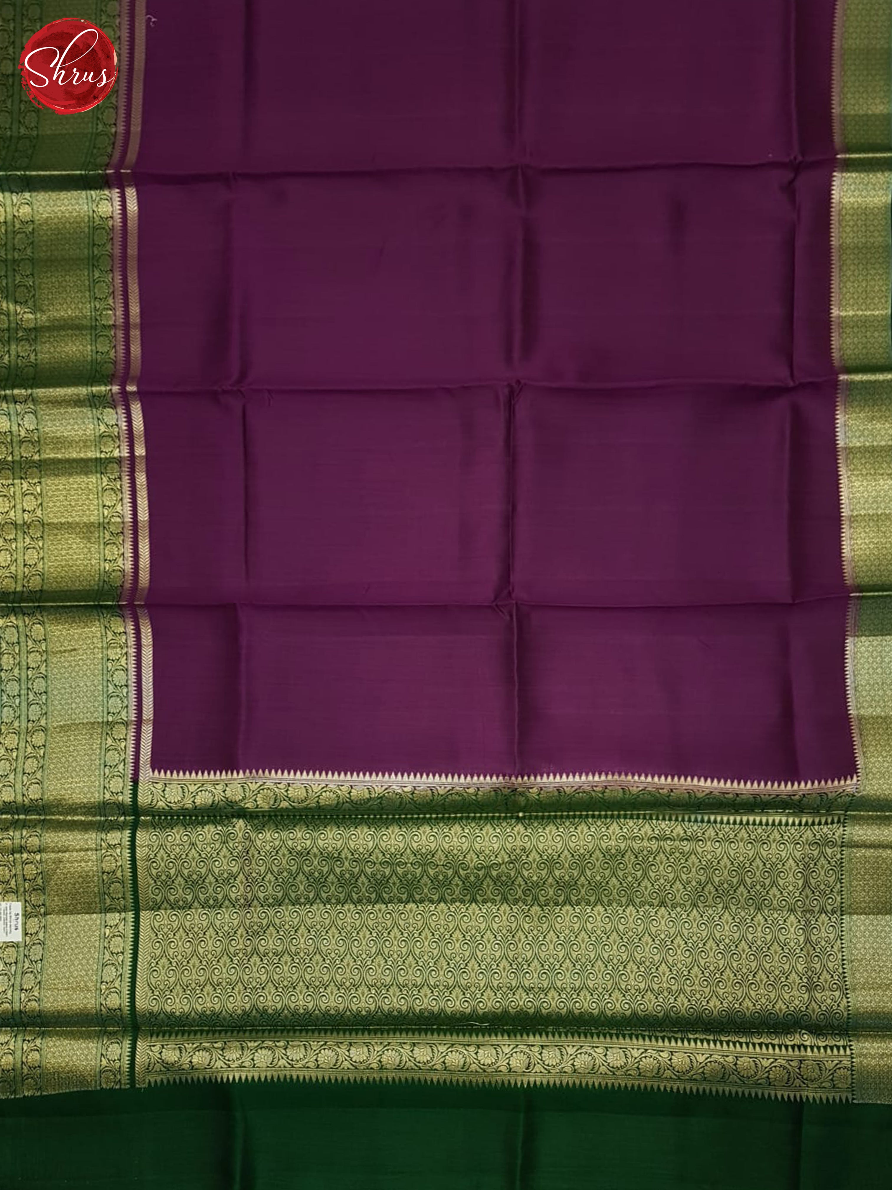 Purple & Green - Tussar Saree - Shop on ShrusEternity.com