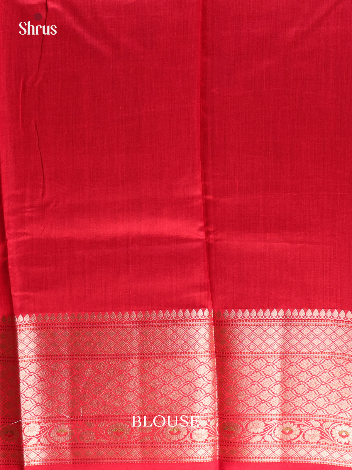 Blue & Red   - Tussar Saree