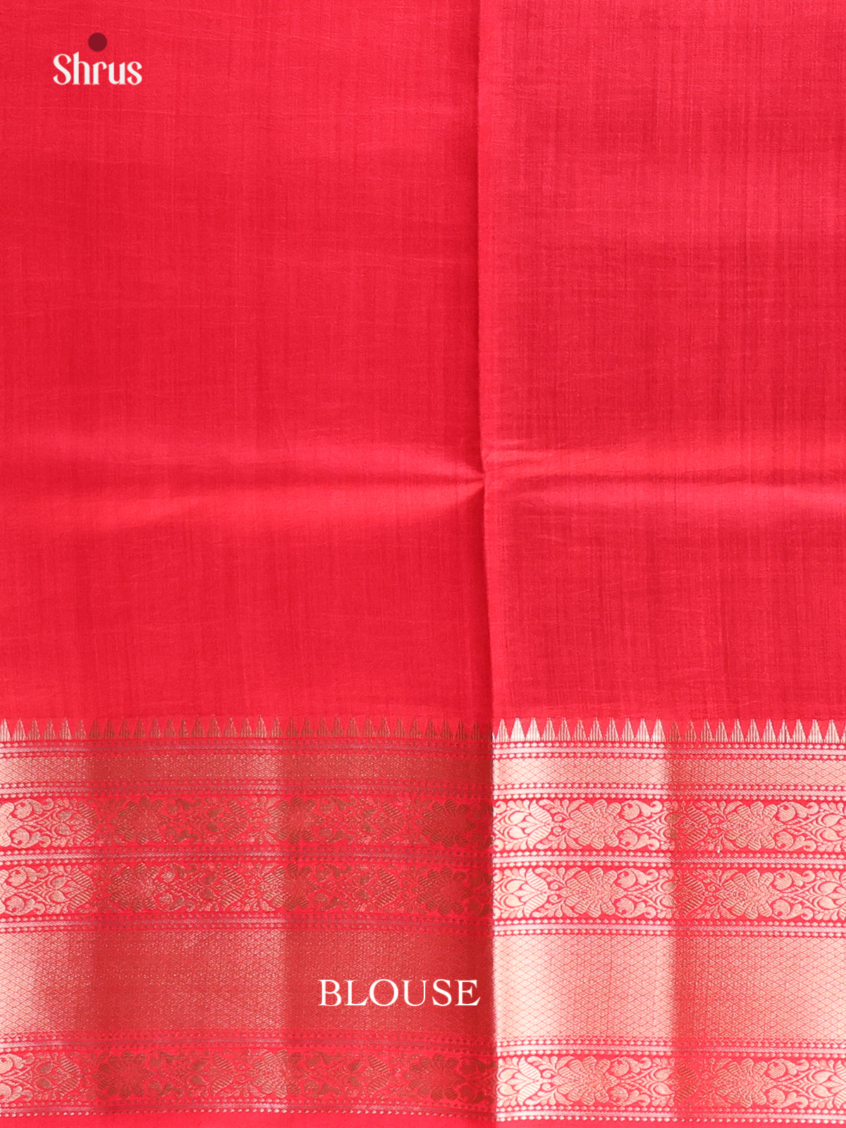 Blue & Red- Tussar Saree