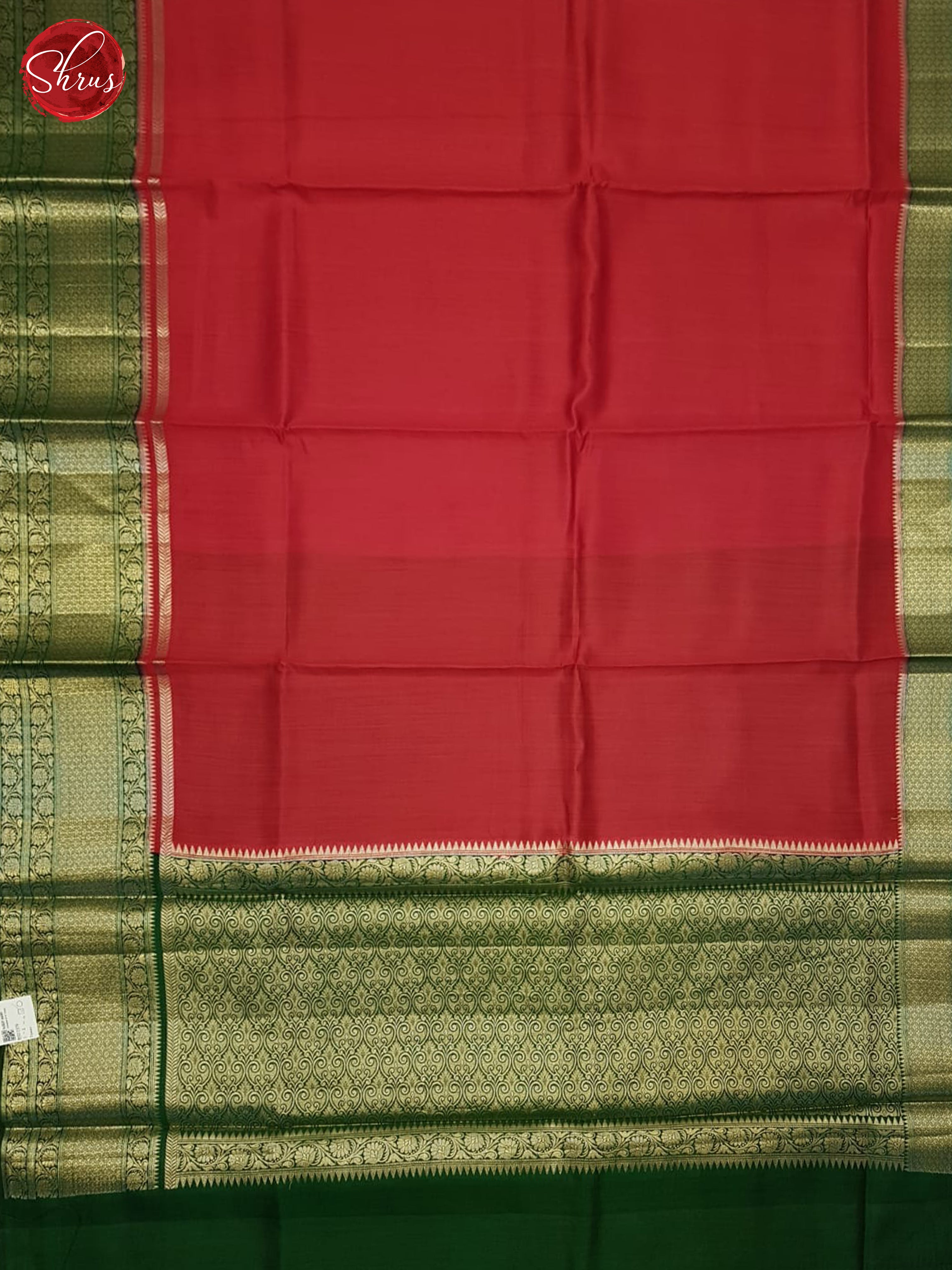 REd & Green - Tussar Saree - Shop on ShrusEternity.com