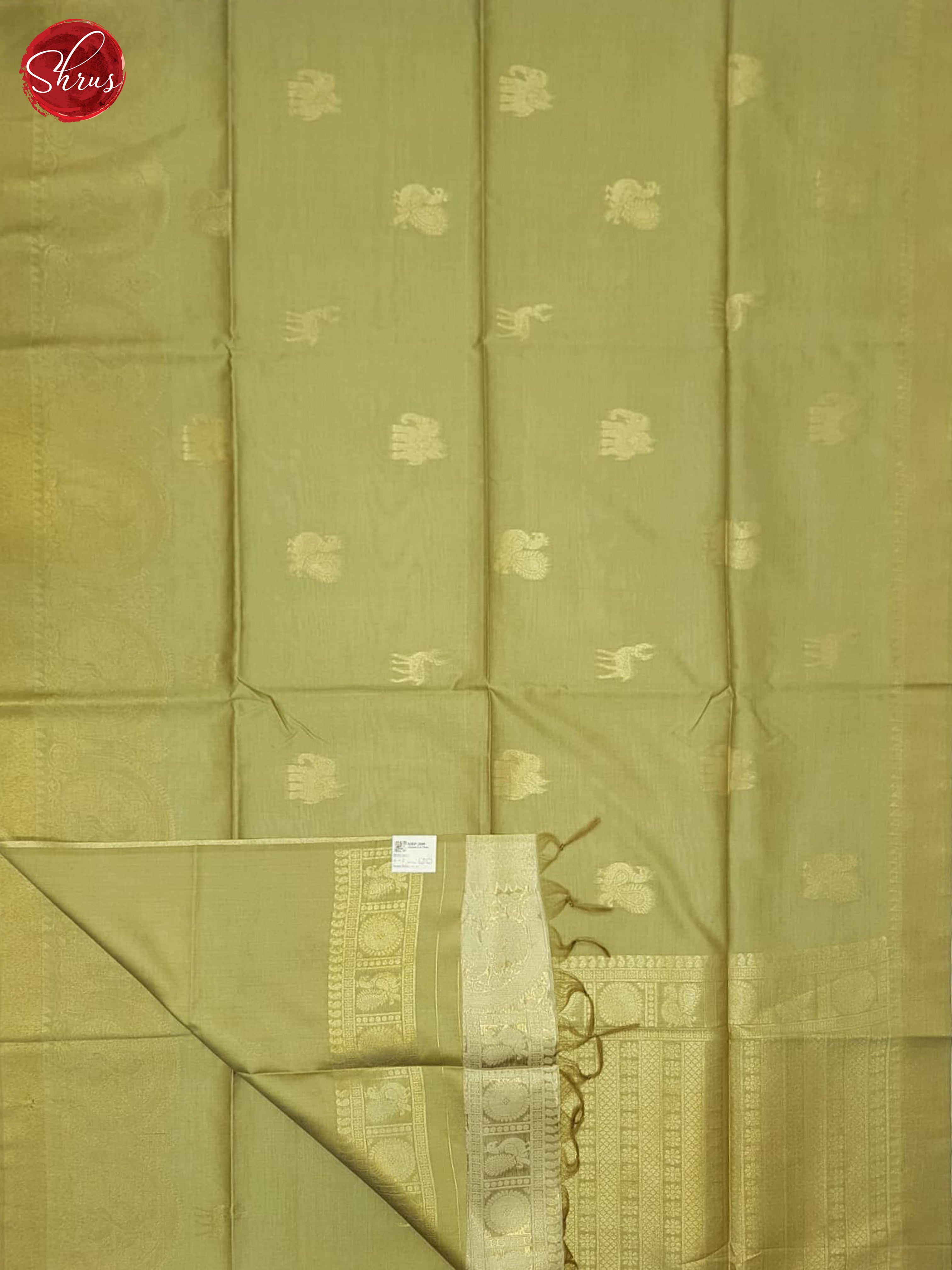 Green(Single Tone)- Semi Silkcotton Saree - Shop on ShrusEternity.com