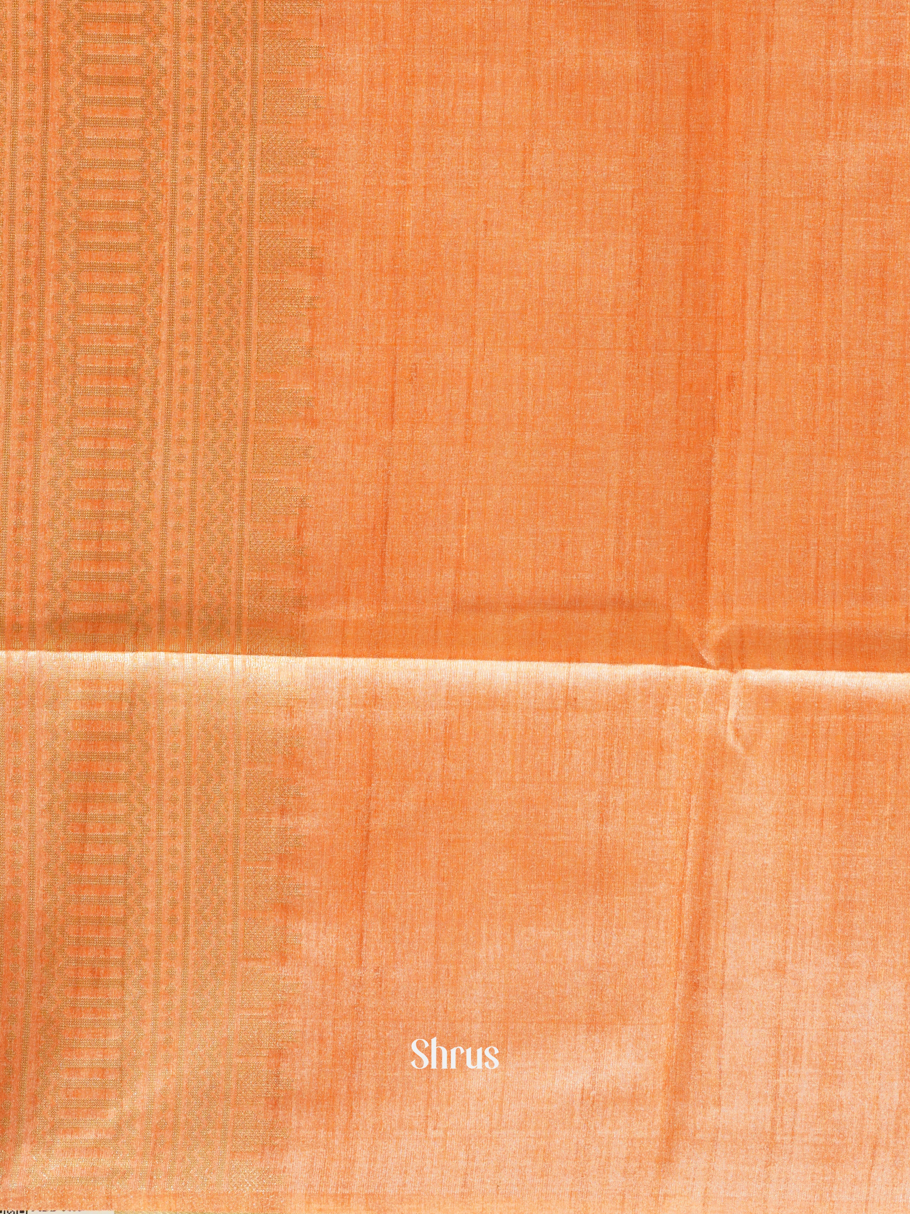 Yellow & Orange  - Semi Tussar Saree