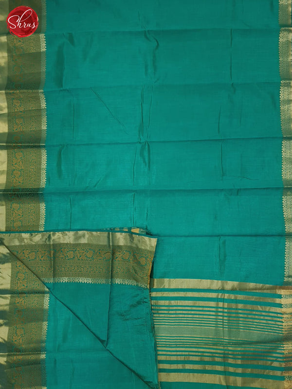 Teal Green(Single Tone) - Semi Dupion Saree - Shop on ShrusEternity.com