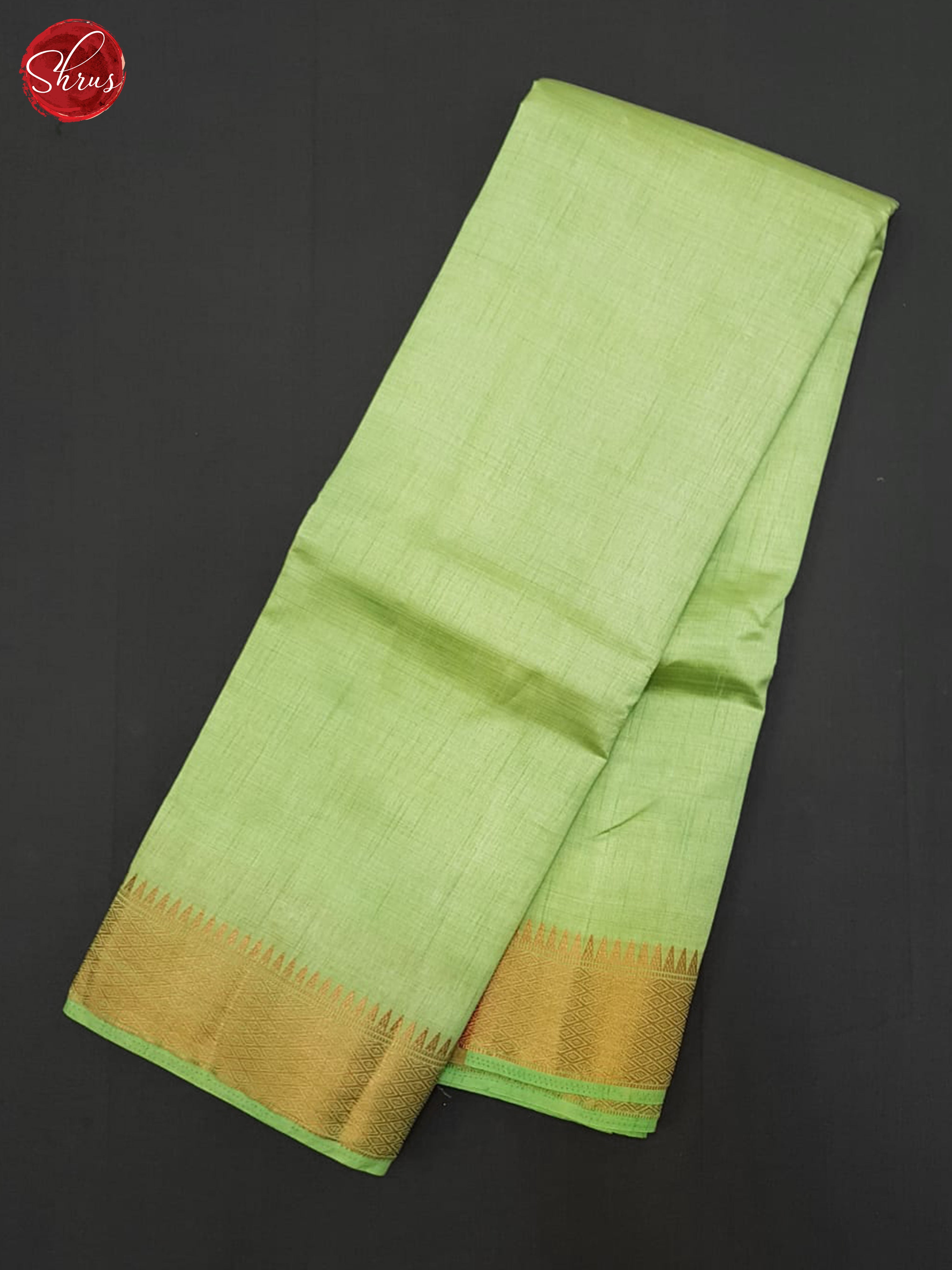 Green(Single Tone) - Semi Dupion Saree - Shop on ShrusEternity.com