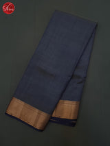Blue(Single Tone) - Semi Dupion Saree - Shop on ShrusEternity.com