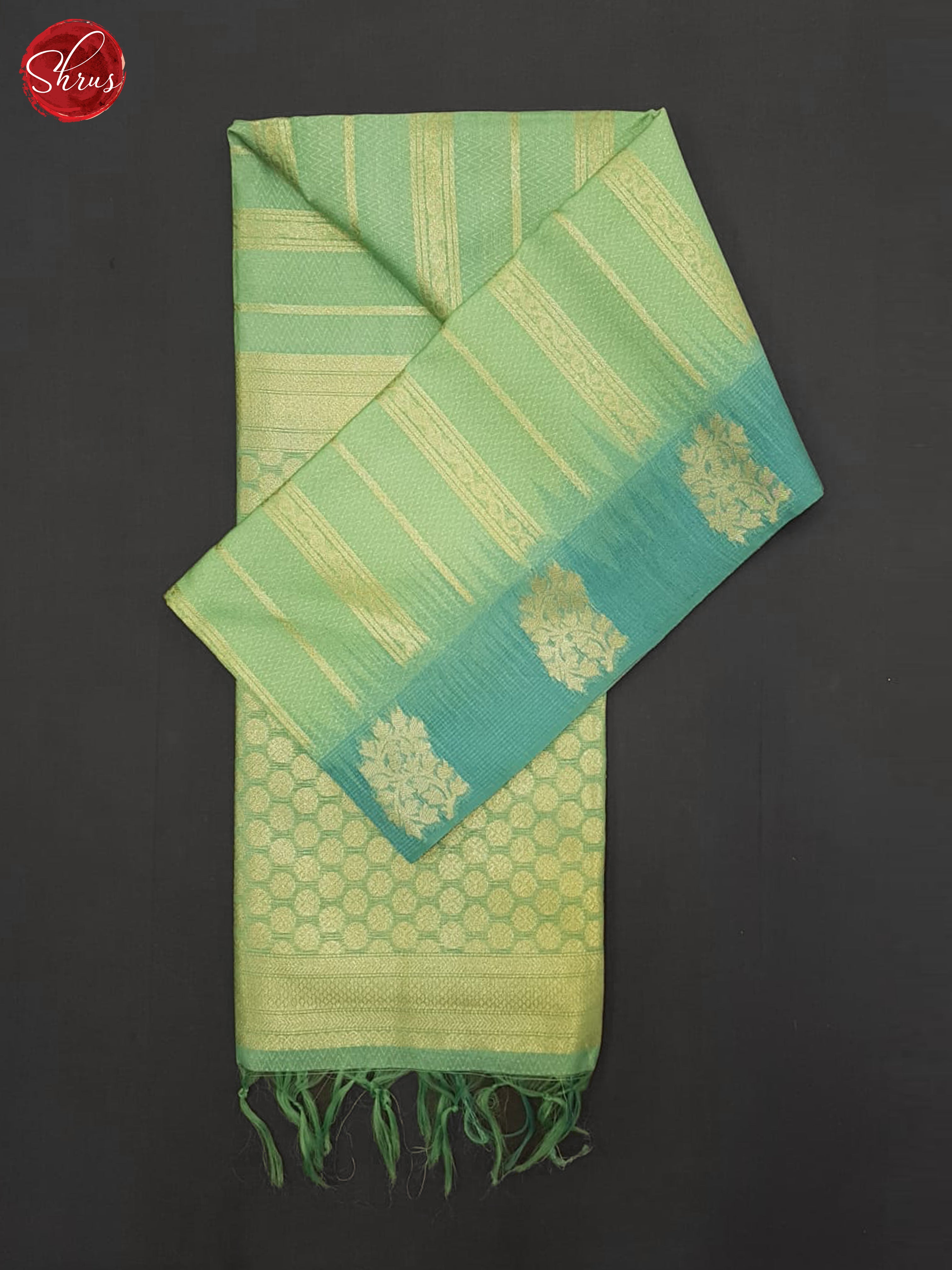 Green & Blue - Semi Silkcotton Saree - Shop on ShrusEternity.com