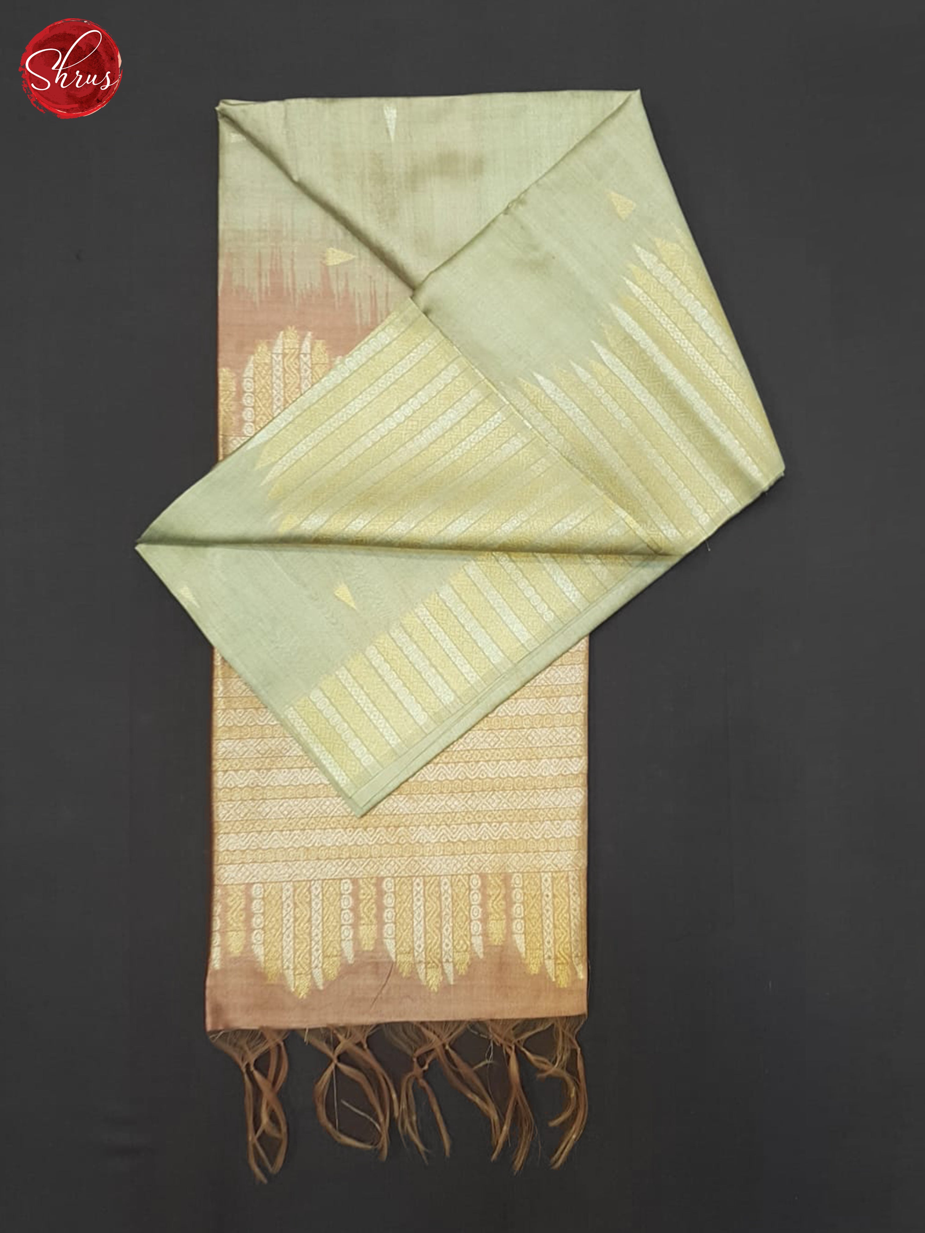 Grey & Brown - Semi Silkcotton Saree - Shop on ShrusEternity.com