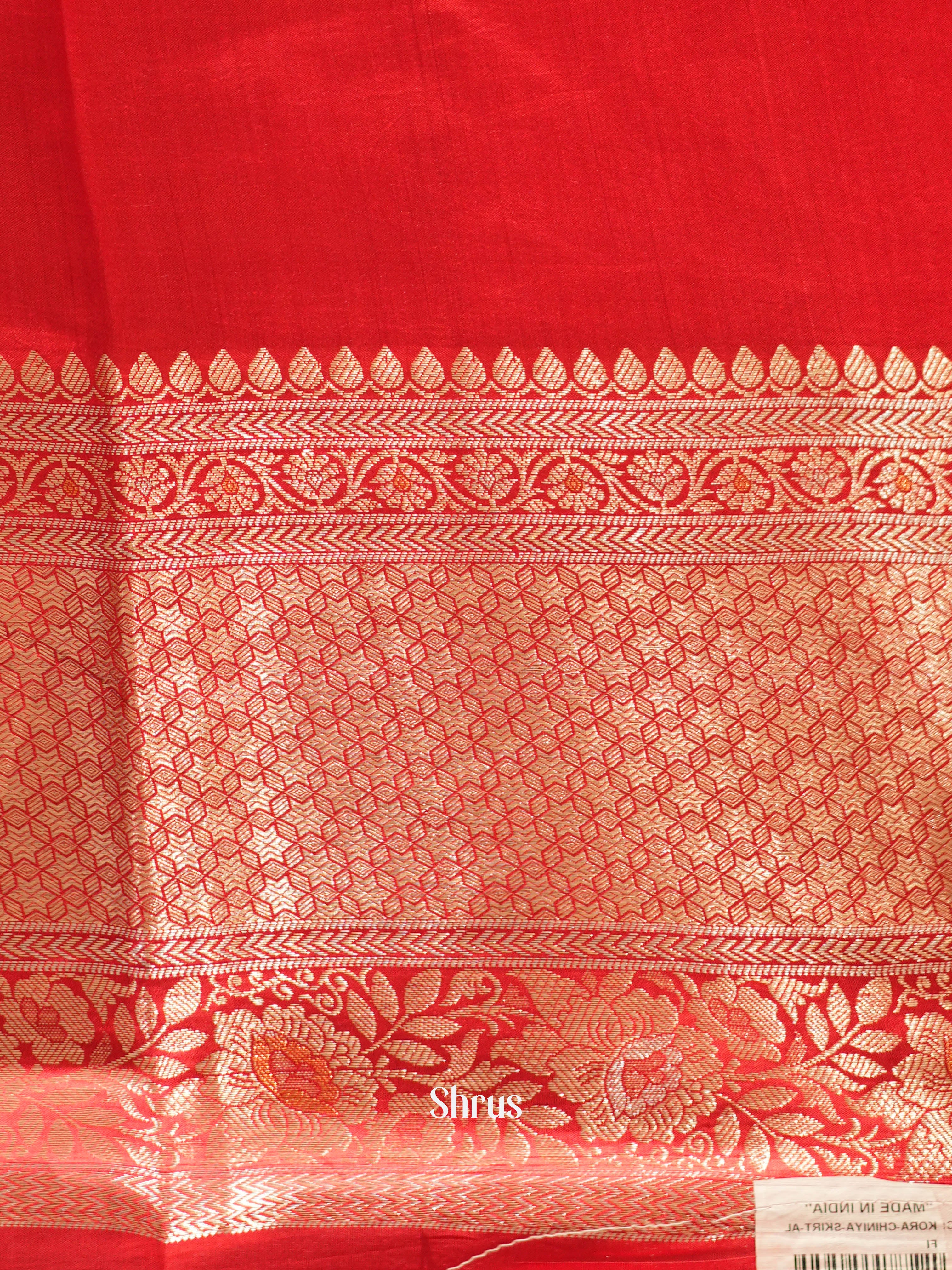 Black & Red - Tussar Saree