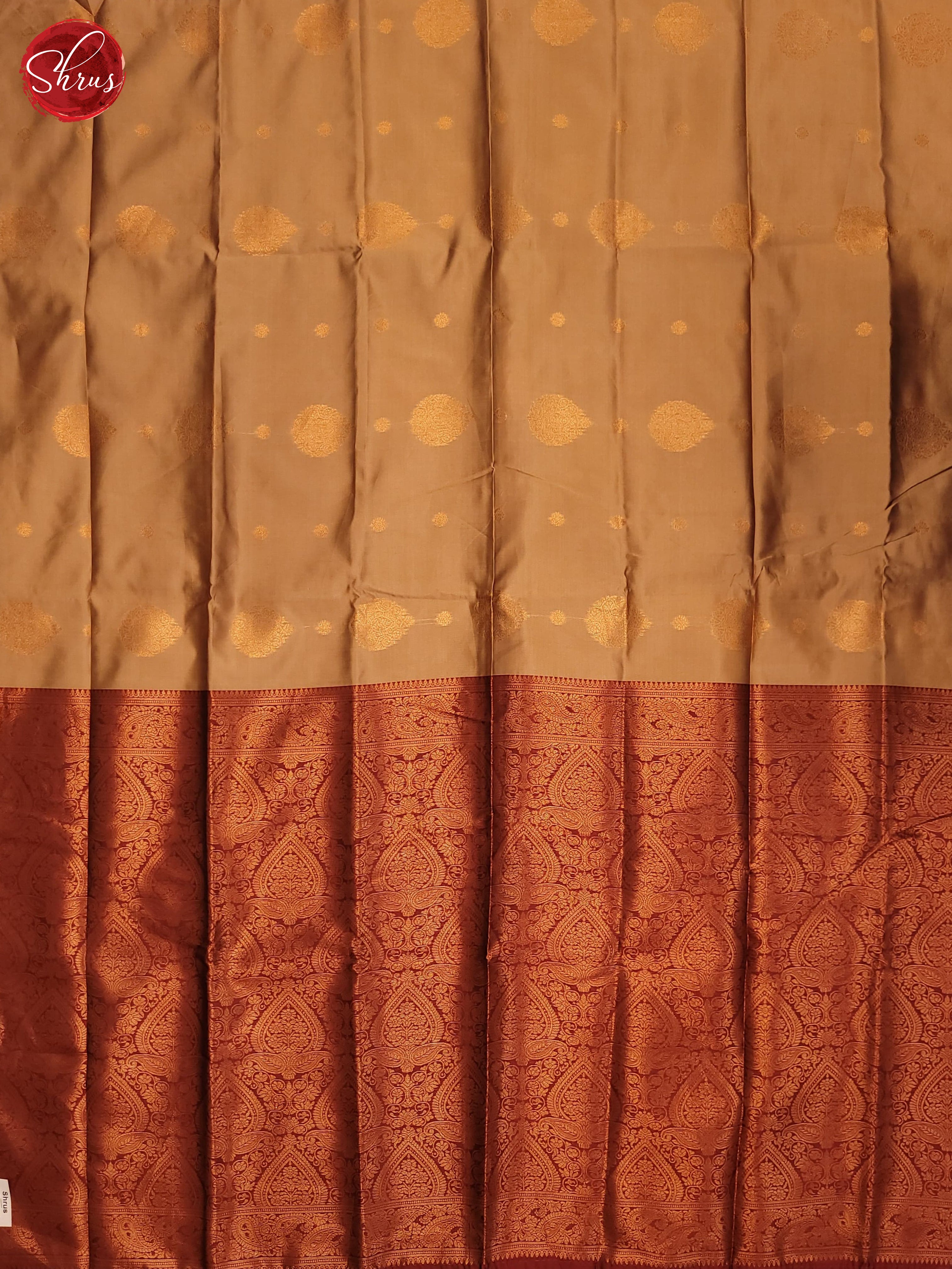 beige and maroon - Semi Soft Silk Saree - Shop on ShrusEternity.com