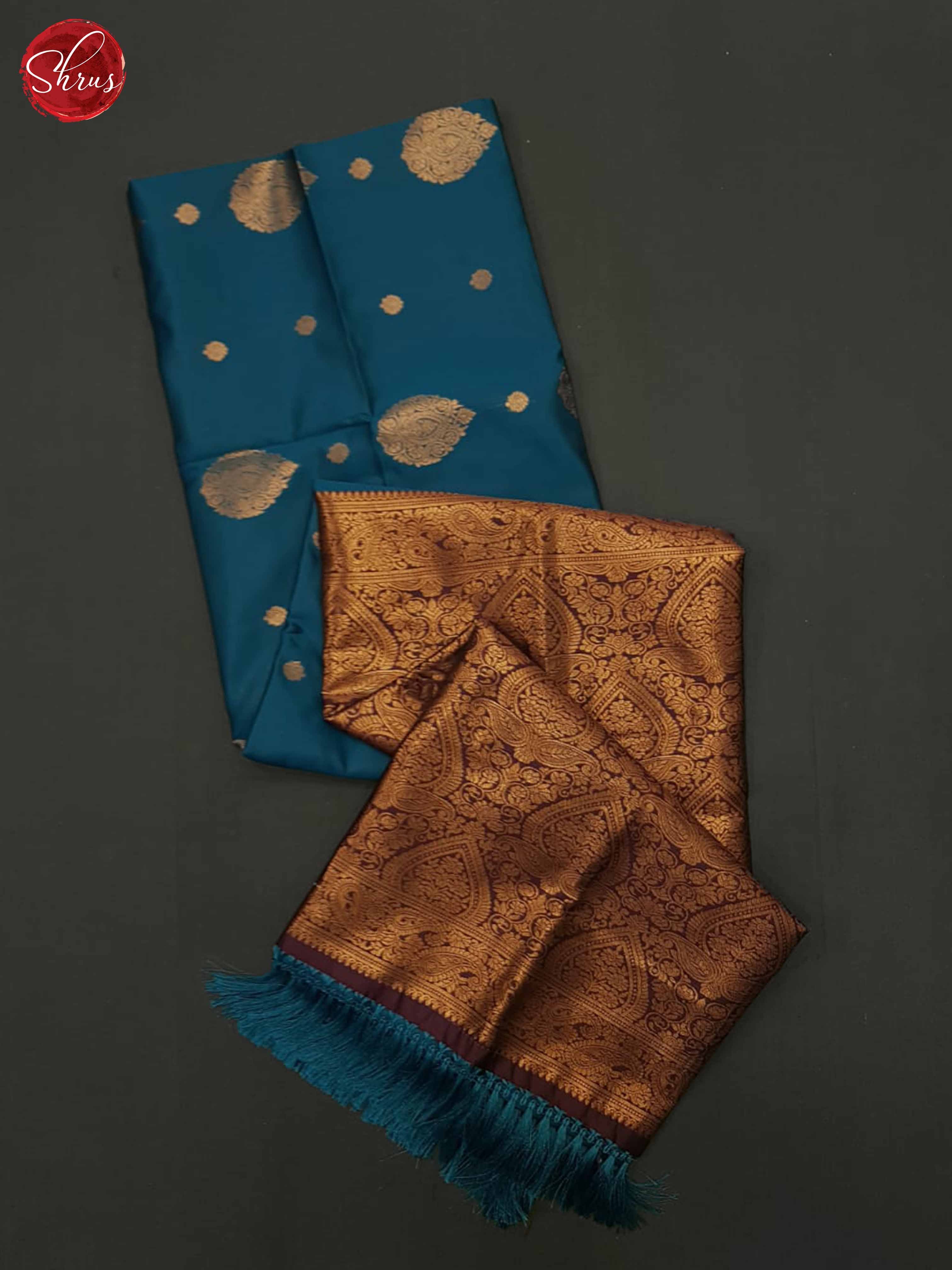 Blue And Purple- Semi Soft silk Saree - Shop on ShrusEternity.com