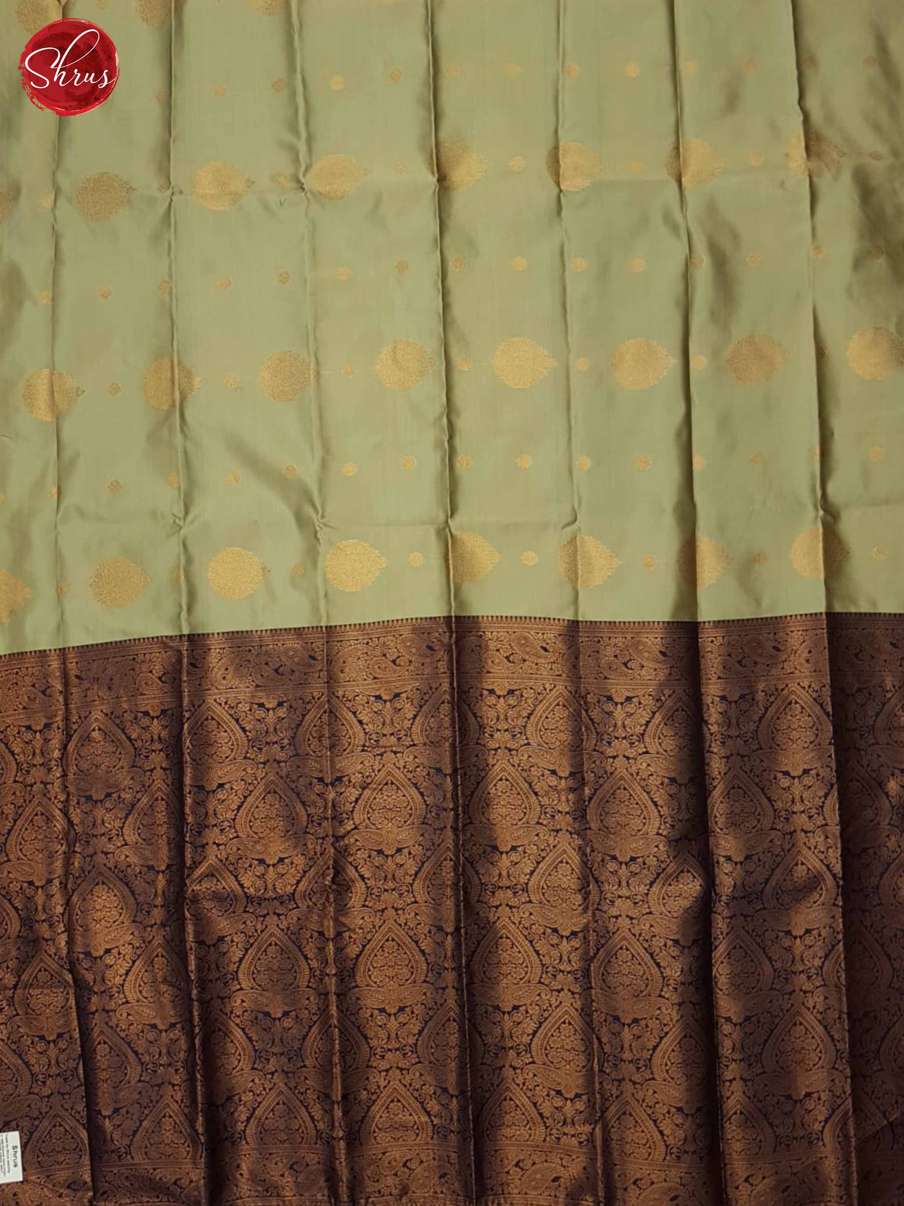 Grey And Blue- Semi Soft Silk Saree - Shop on ShrusEternity.com