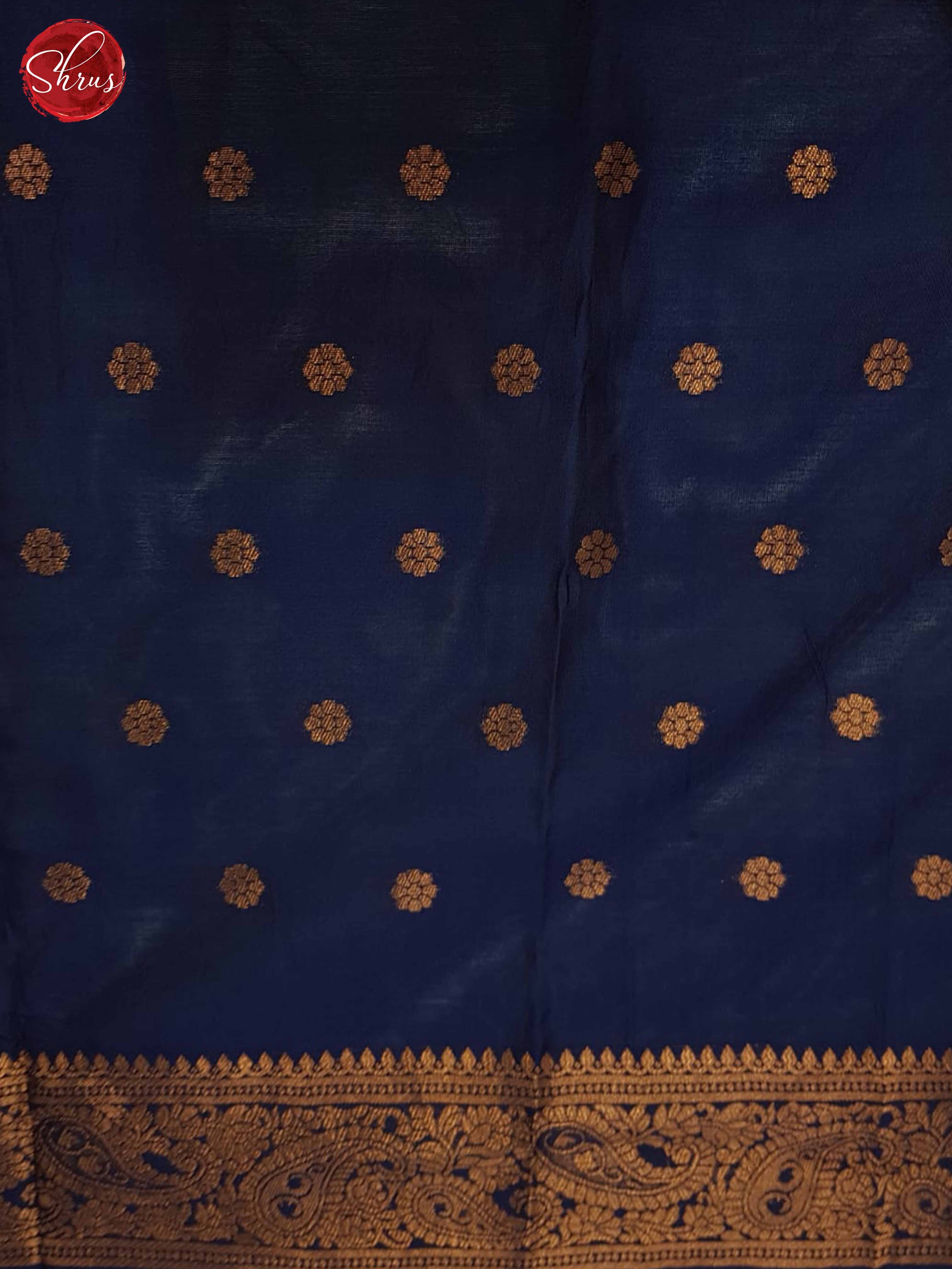 Grey And Blue- Semi Soft Silk Saree - Shop on ShrusEternity.com