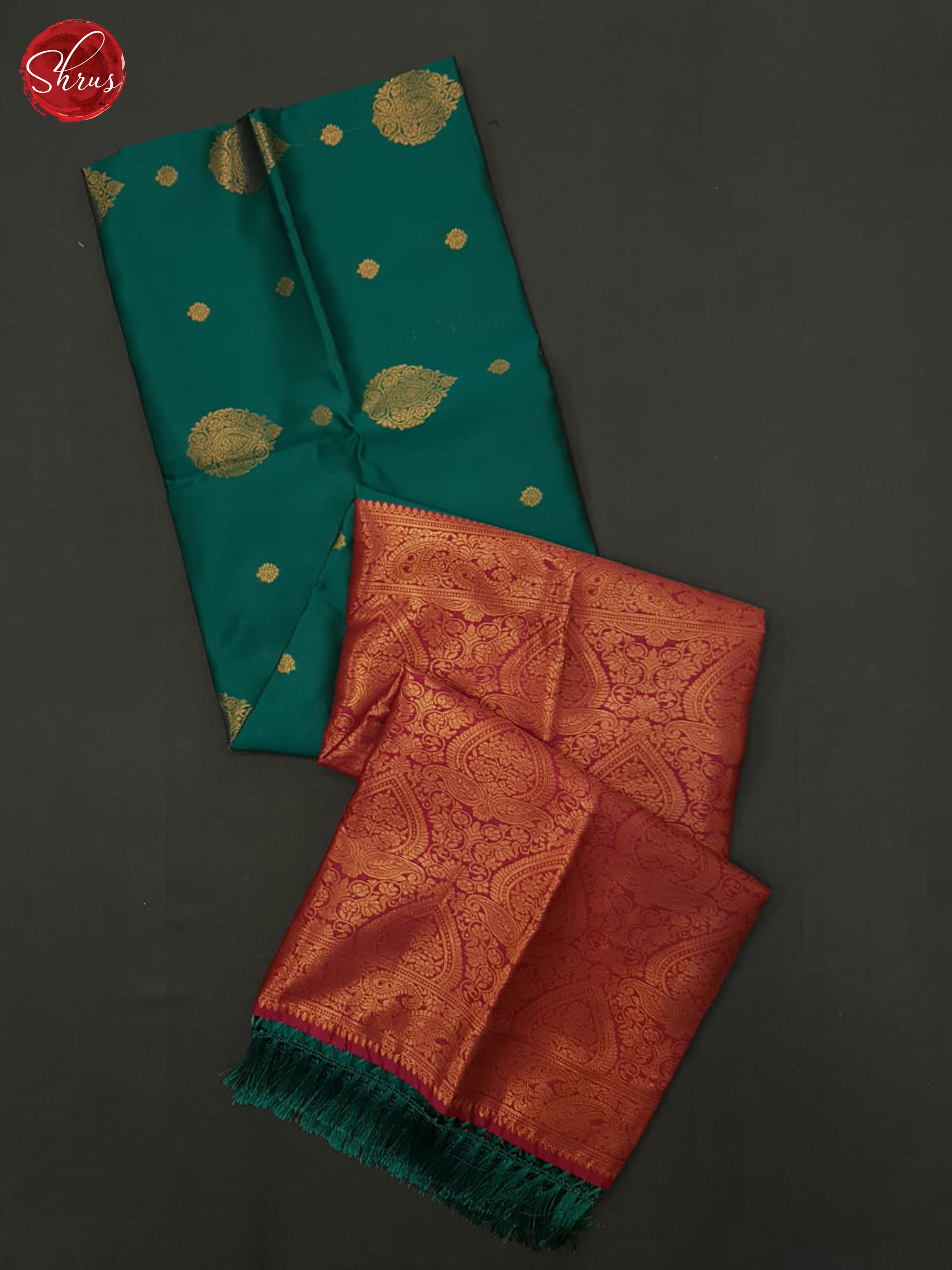 Green And Pink- Semi Soft Silk Saree - Shop on ShrusEternity.com