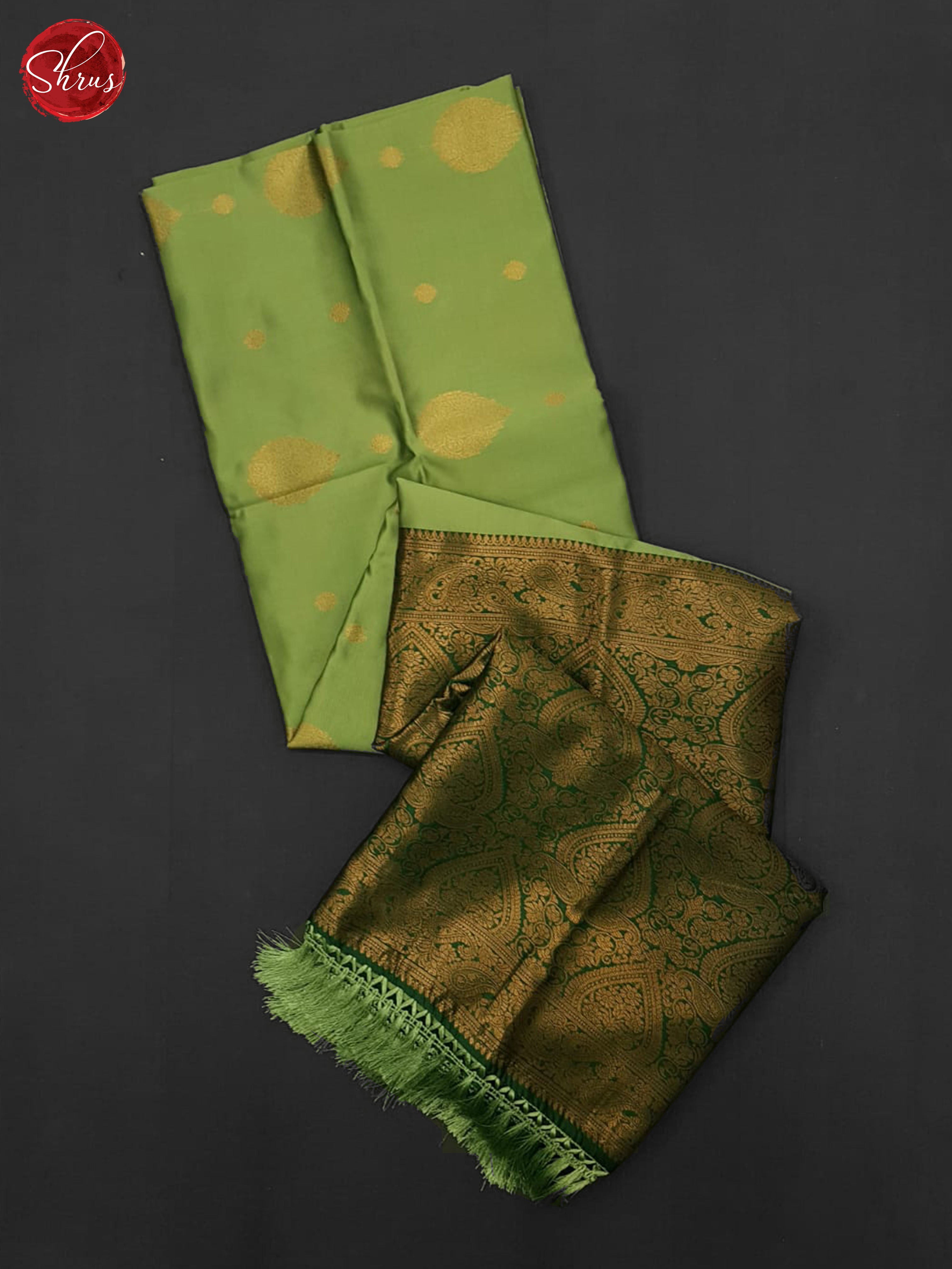 Pista Green & Green - Semi Softsilk Saree - Shop on ShrusEternity.com