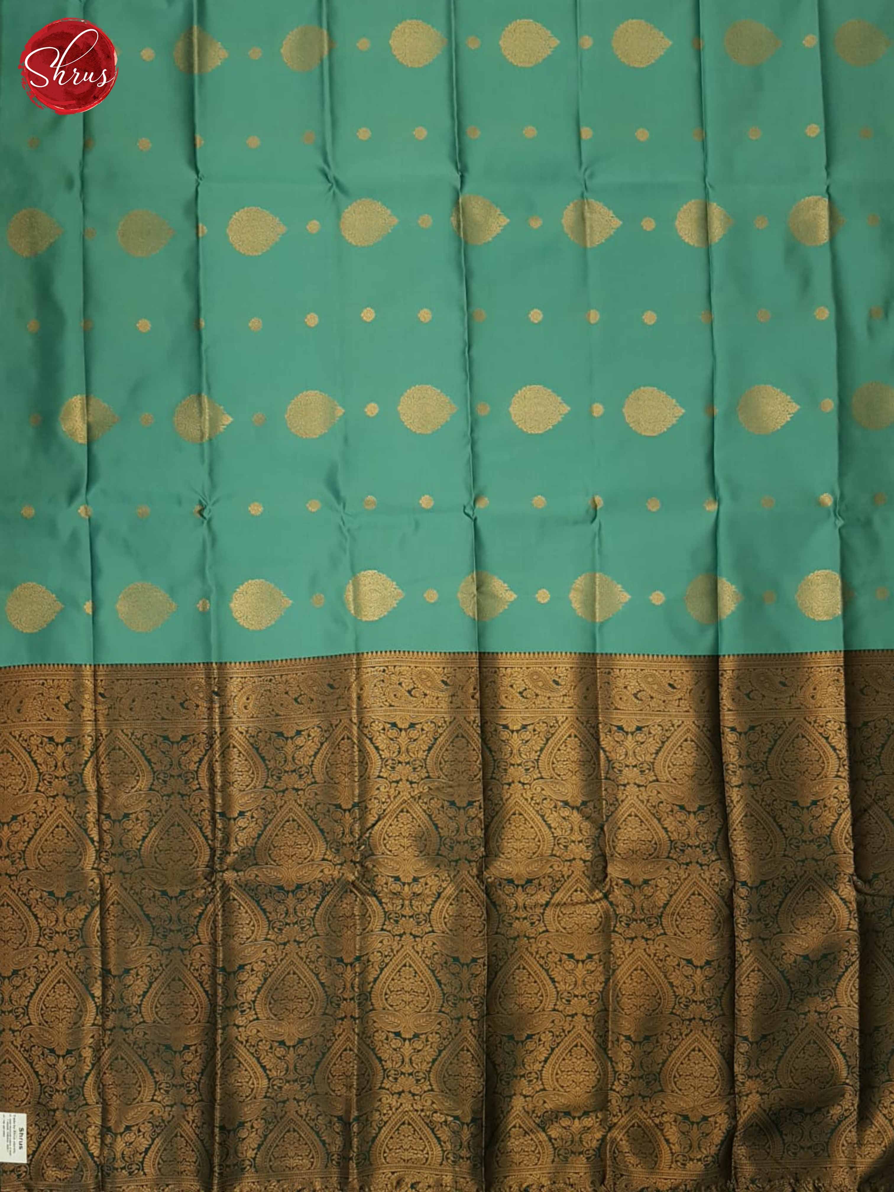 Teal blue & Blue -Semi Soft Silk Saree - Shop on ShrusEternity.com