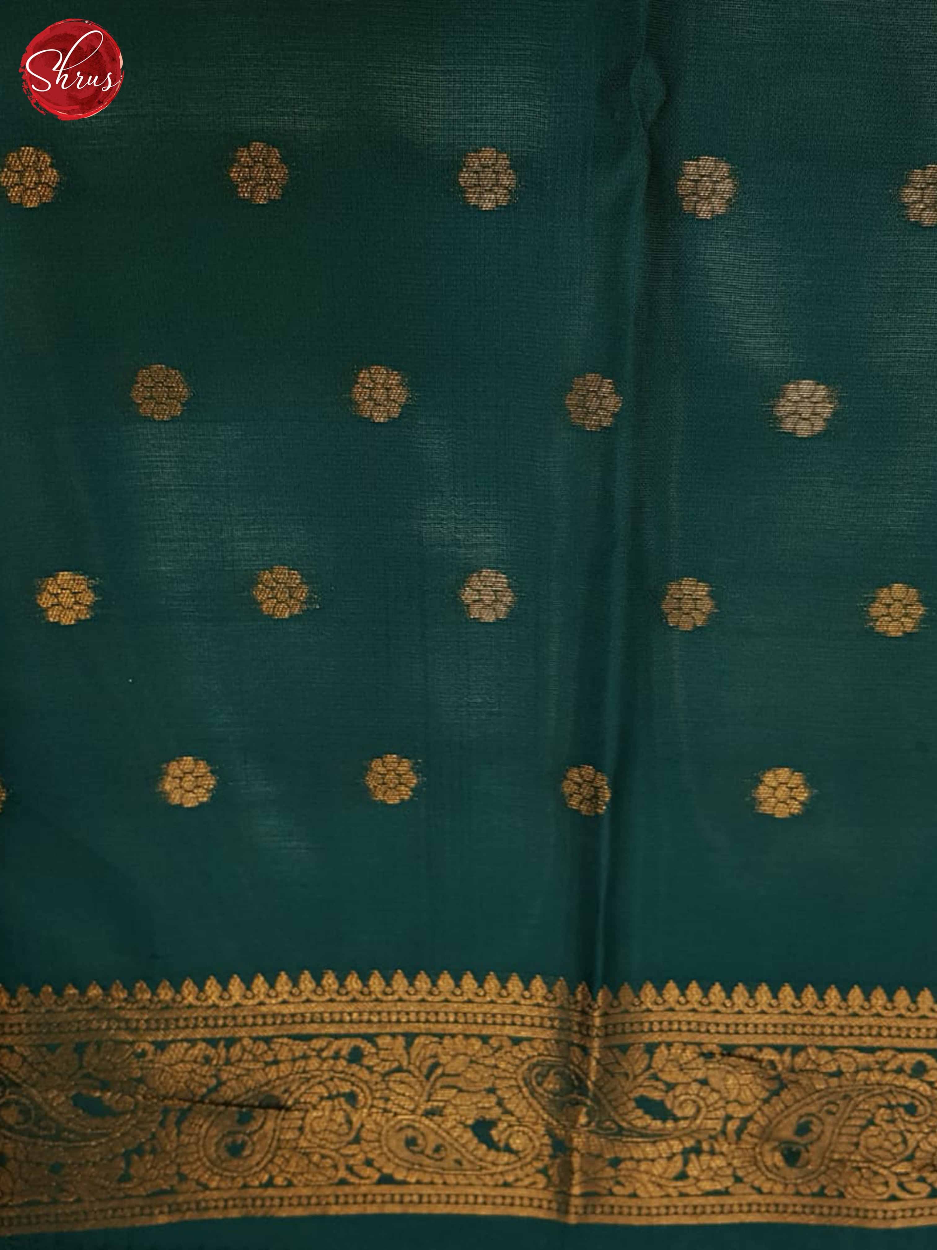 Teal blue & Blue -Semi Soft Silk Saree - Shop on ShrusEternity.com