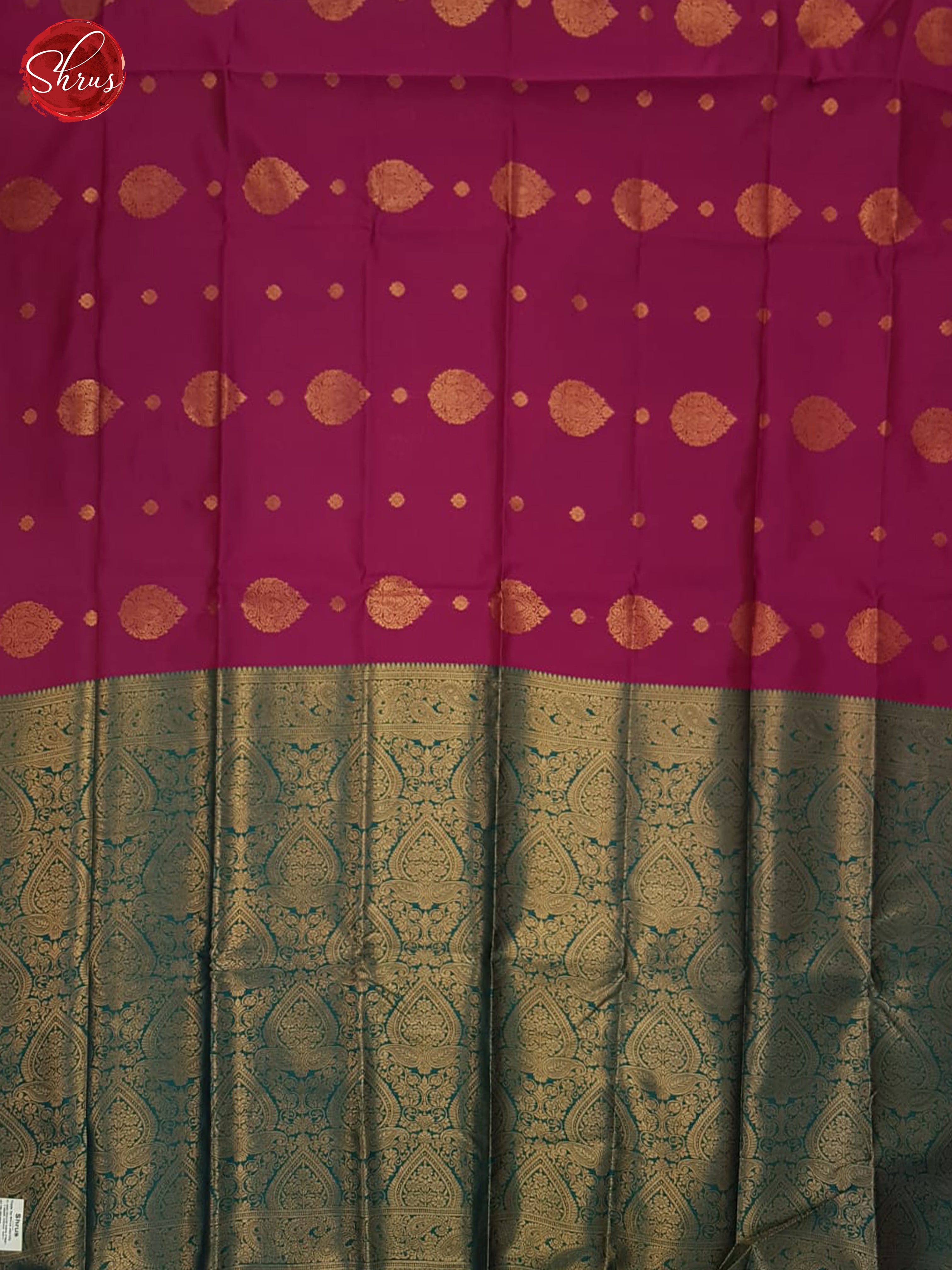 Pink & Green - Semi Softsilk Saree - Shop on ShrusEternity.com