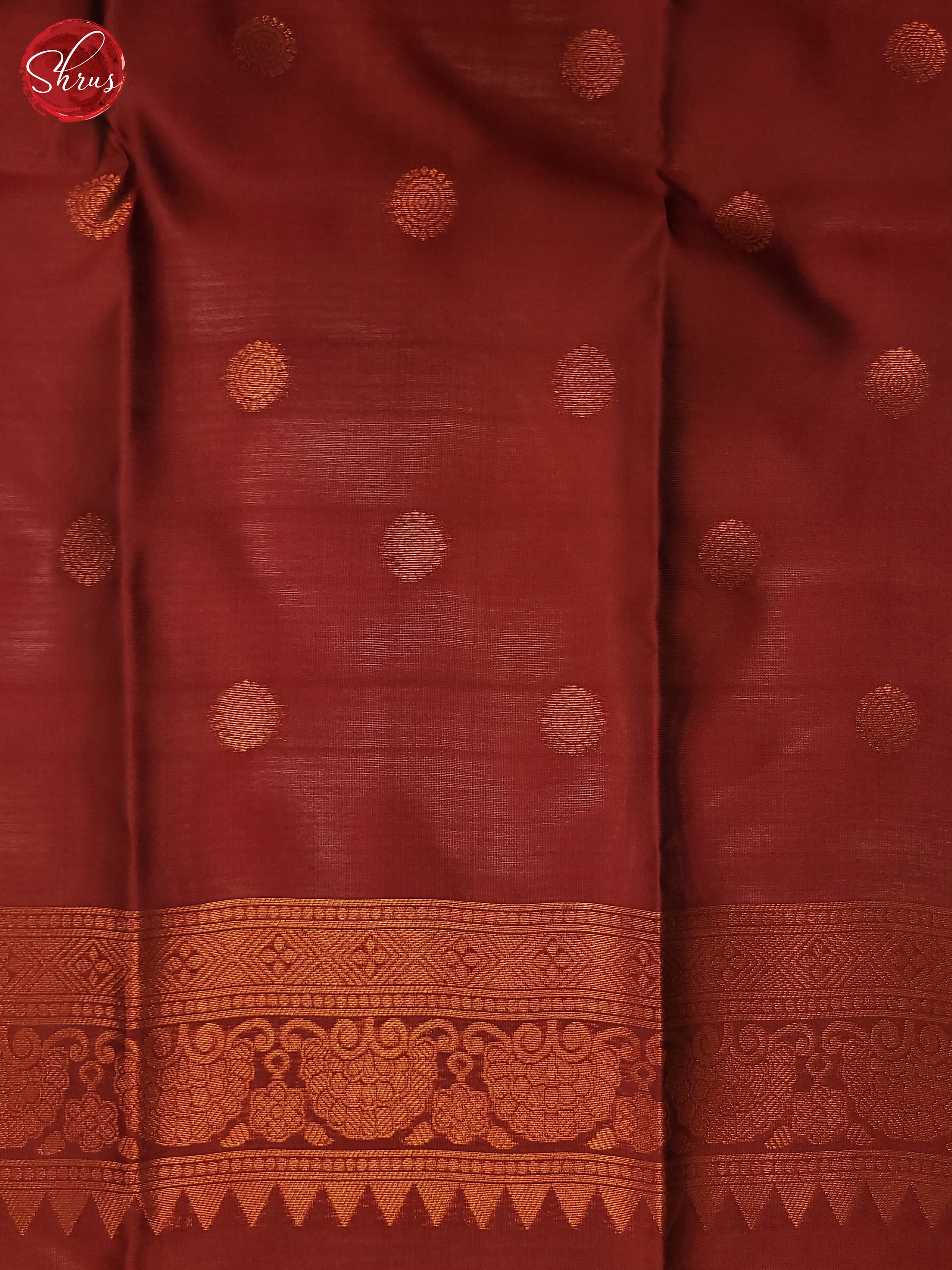 Grey & Maroon- Semi Softsilk Saree - Shop on ShrusEternity.com