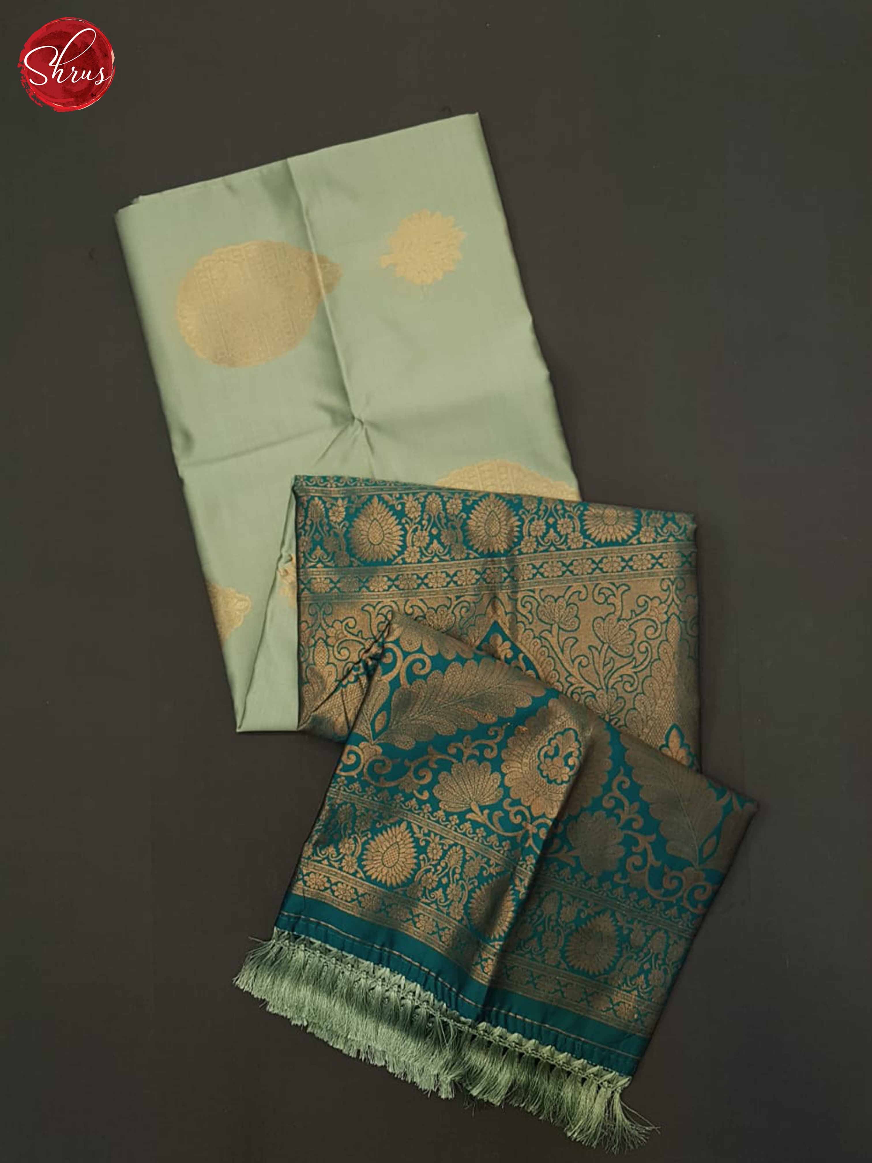 Light Blue And Blue- Semi Soft Silk Saree - Shop on ShrusEternity.com