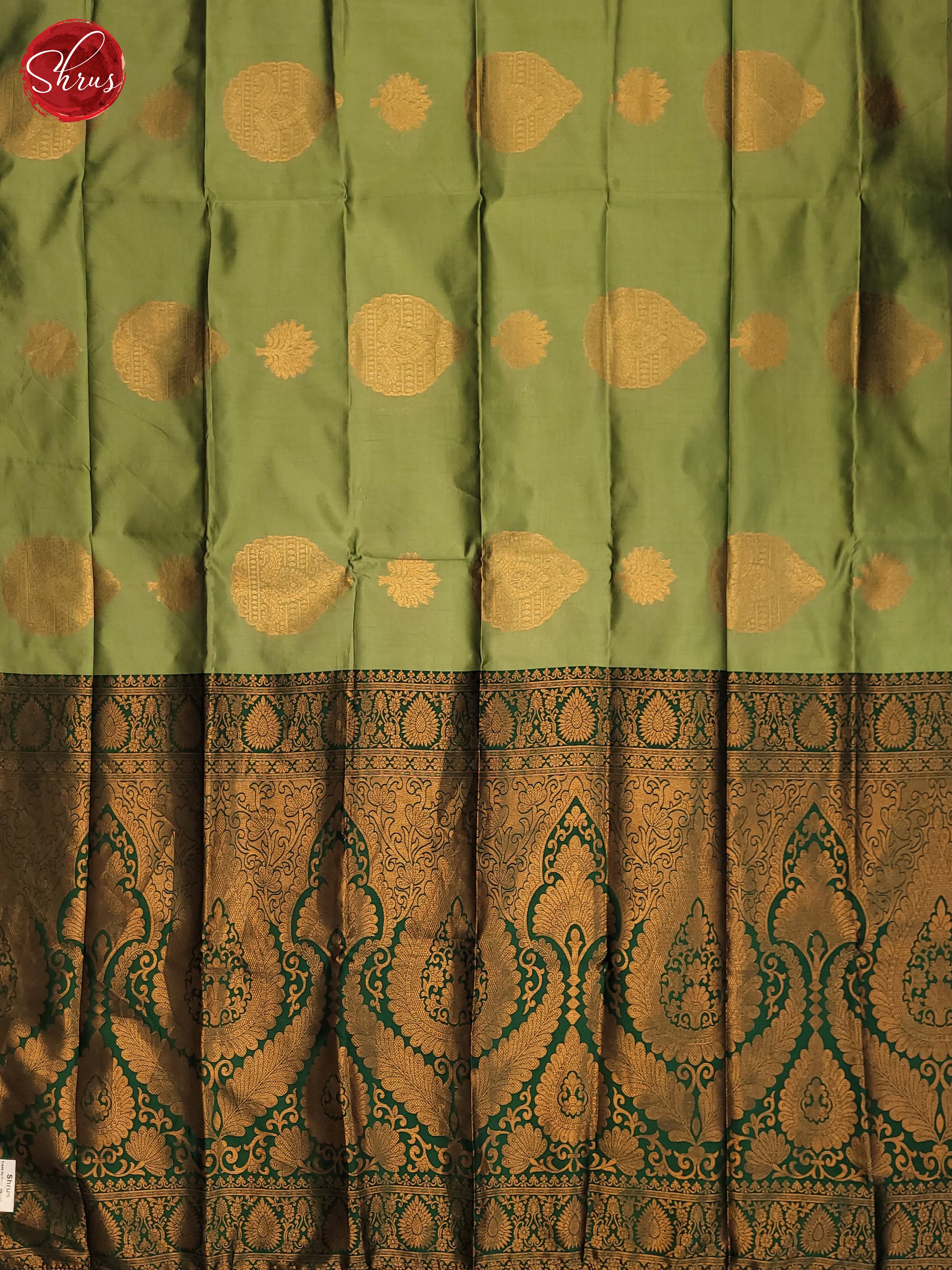 Pista Green & Green - Semi Softsilk Saree - Shop on ShrusEternity.com