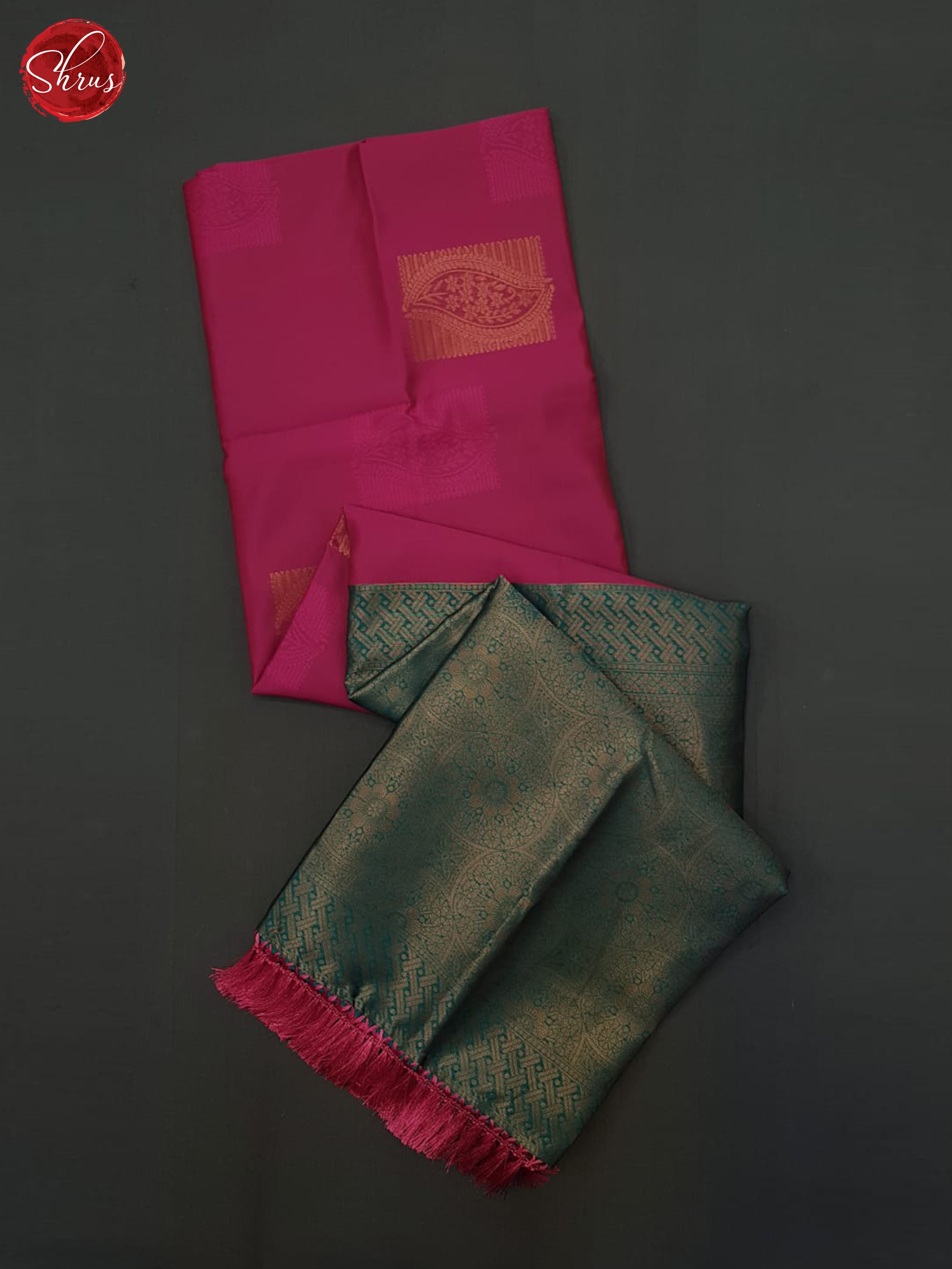 Pink & Green- Semi Softsilk Saree - Shop on ShrusEternity.com