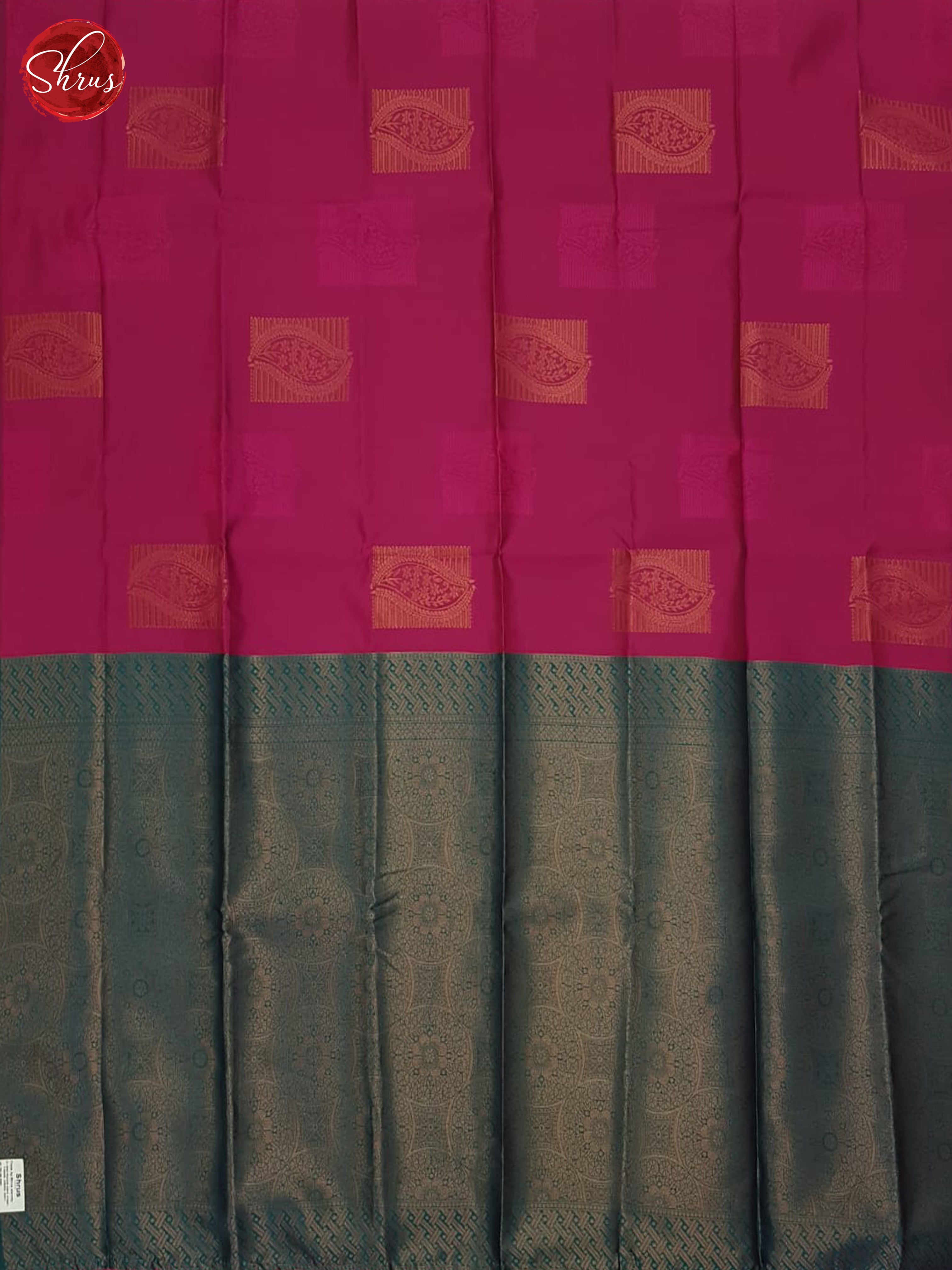 Pink & Green- Semi Softsilk Saree - Shop on ShrusEternity.com