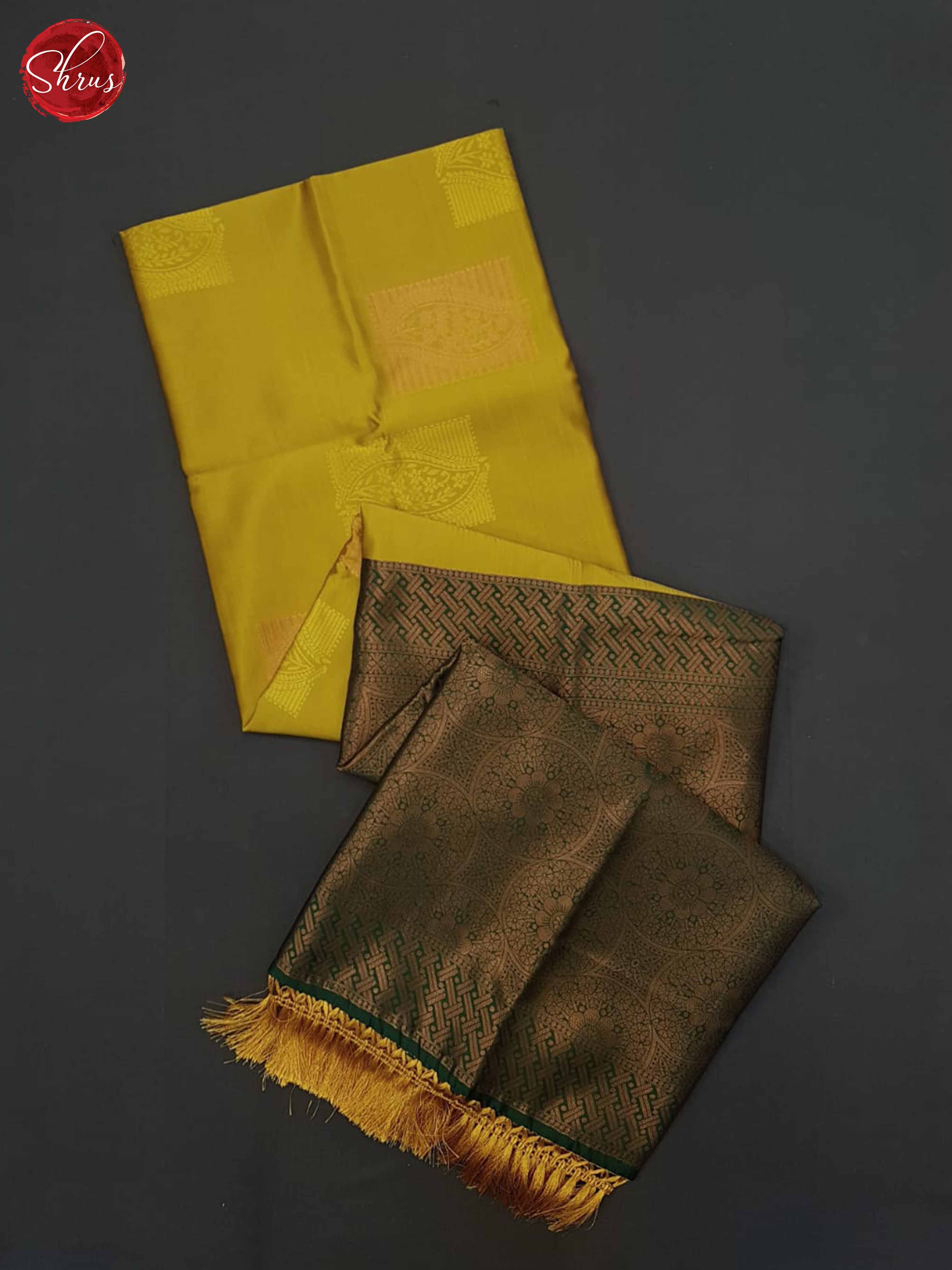 Mustard And Green - Semi Soft Silk Saree - Shop on ShrusEternity.com