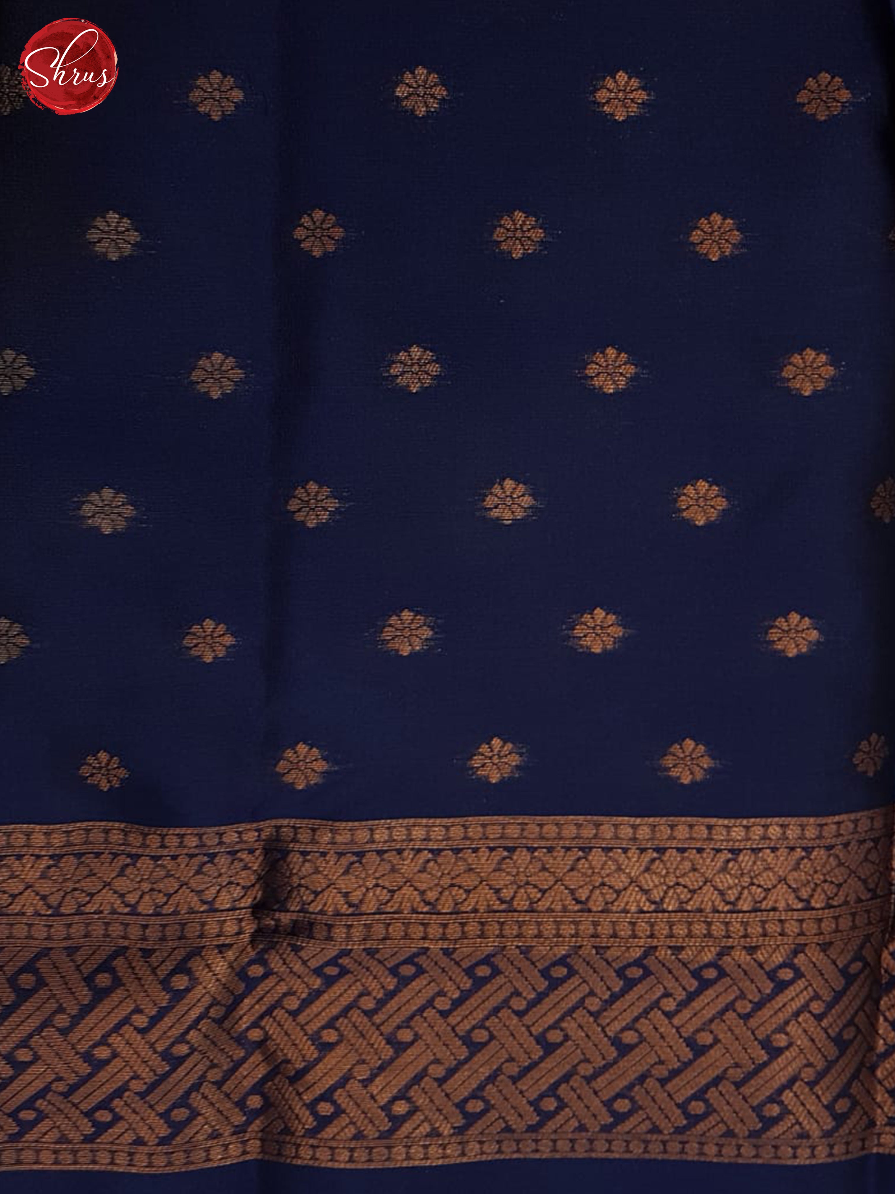 Dusty Blue And Blue- Semi Soft Silk Saree - Shop on ShrusEternity.com