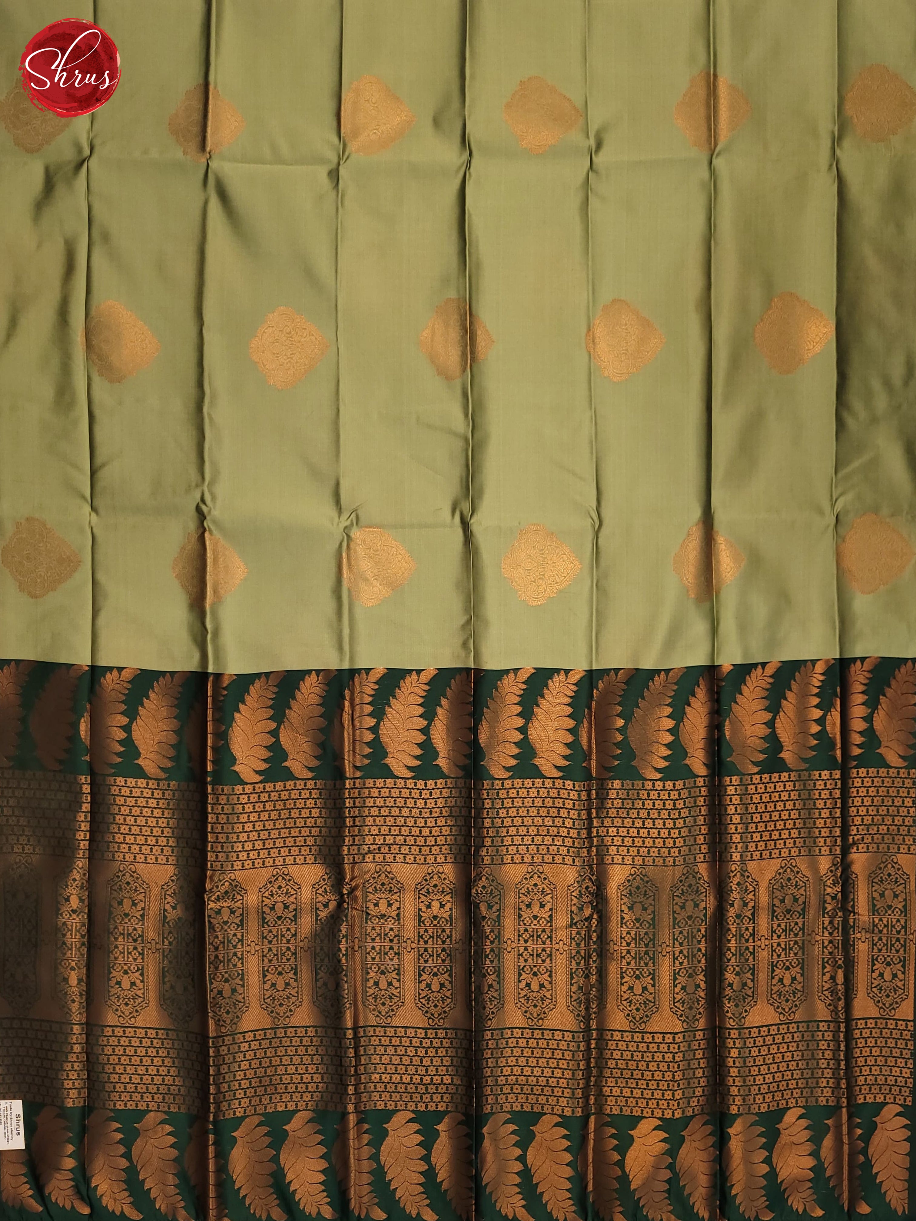 Pista Green and Bottle green - Semi Soft Silk Saree - Shop on ShrusEternity.com