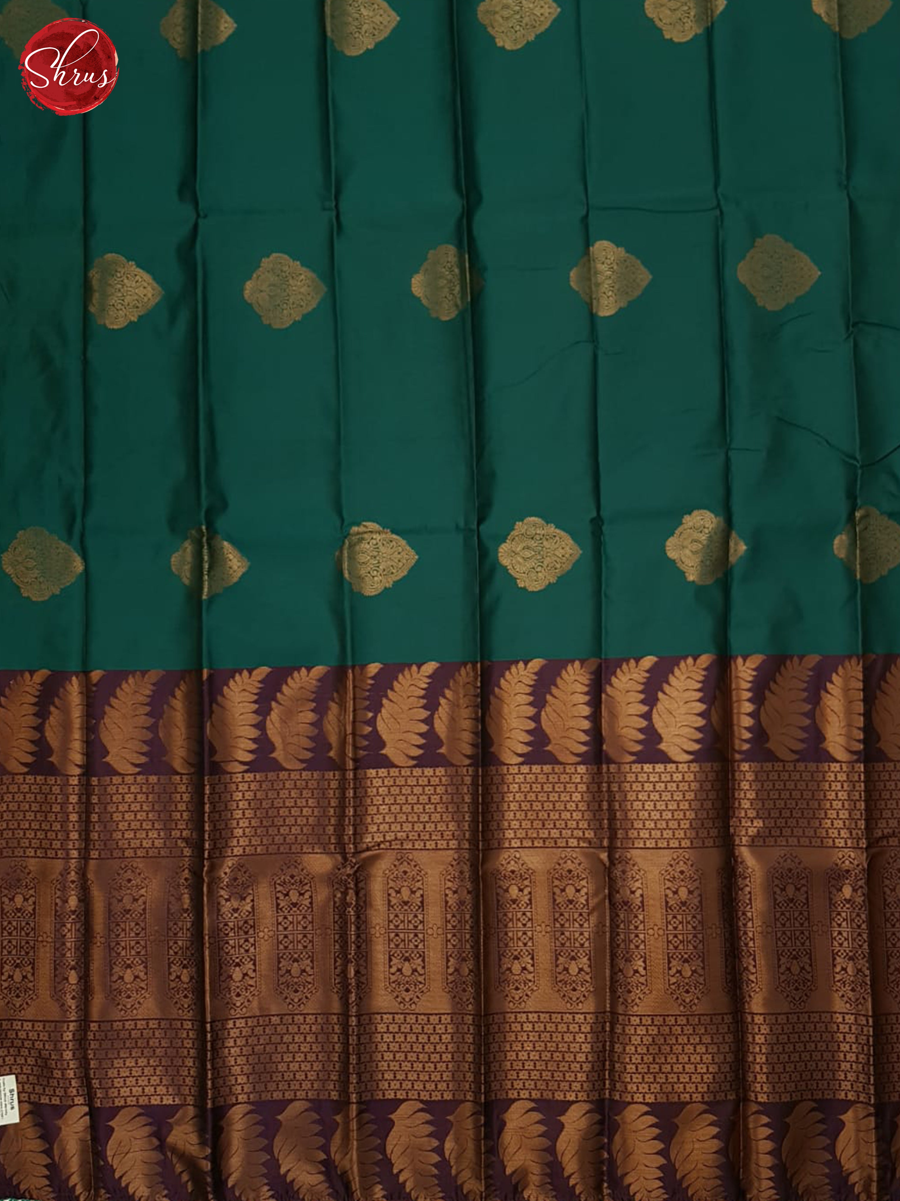 Green & Wine - Semi Softsilk Saree - Shop on ShrusEternity.com