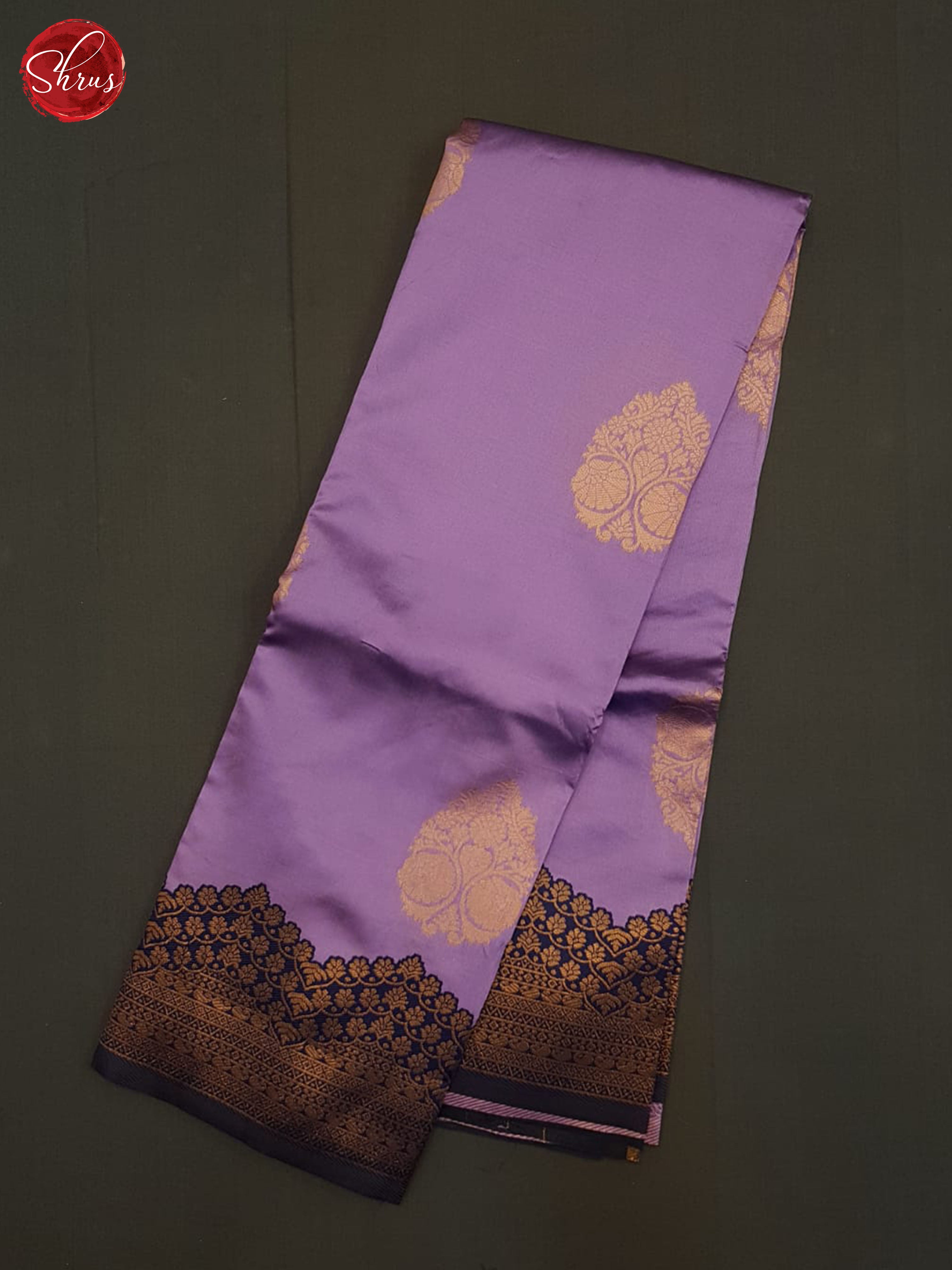 Lavender And Blue-Semi Soft silk saree - Shop on ShrusEternity.com