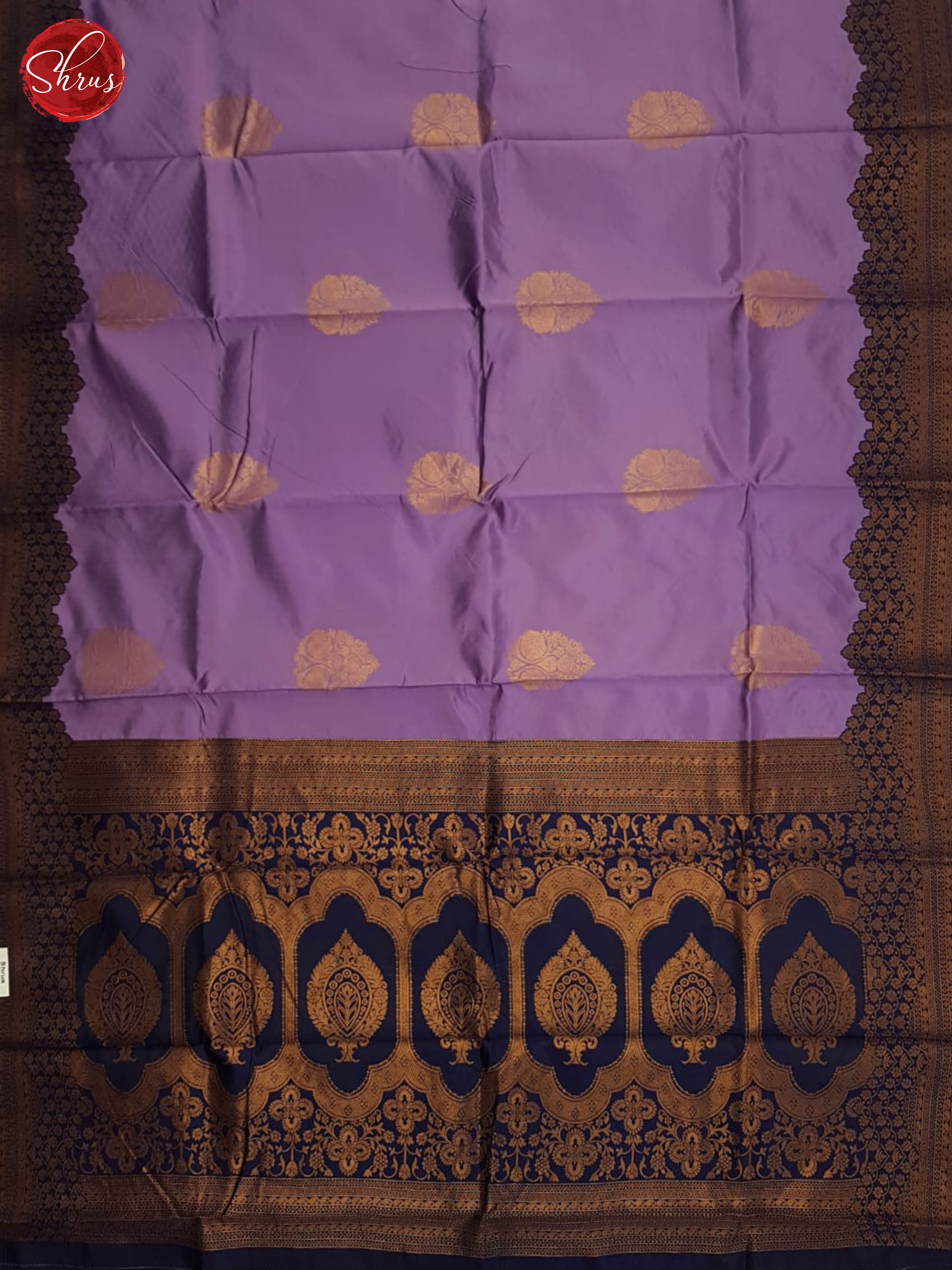 Lavender And Blue-Semi Soft silk saree - Shop on ShrusEternity.com