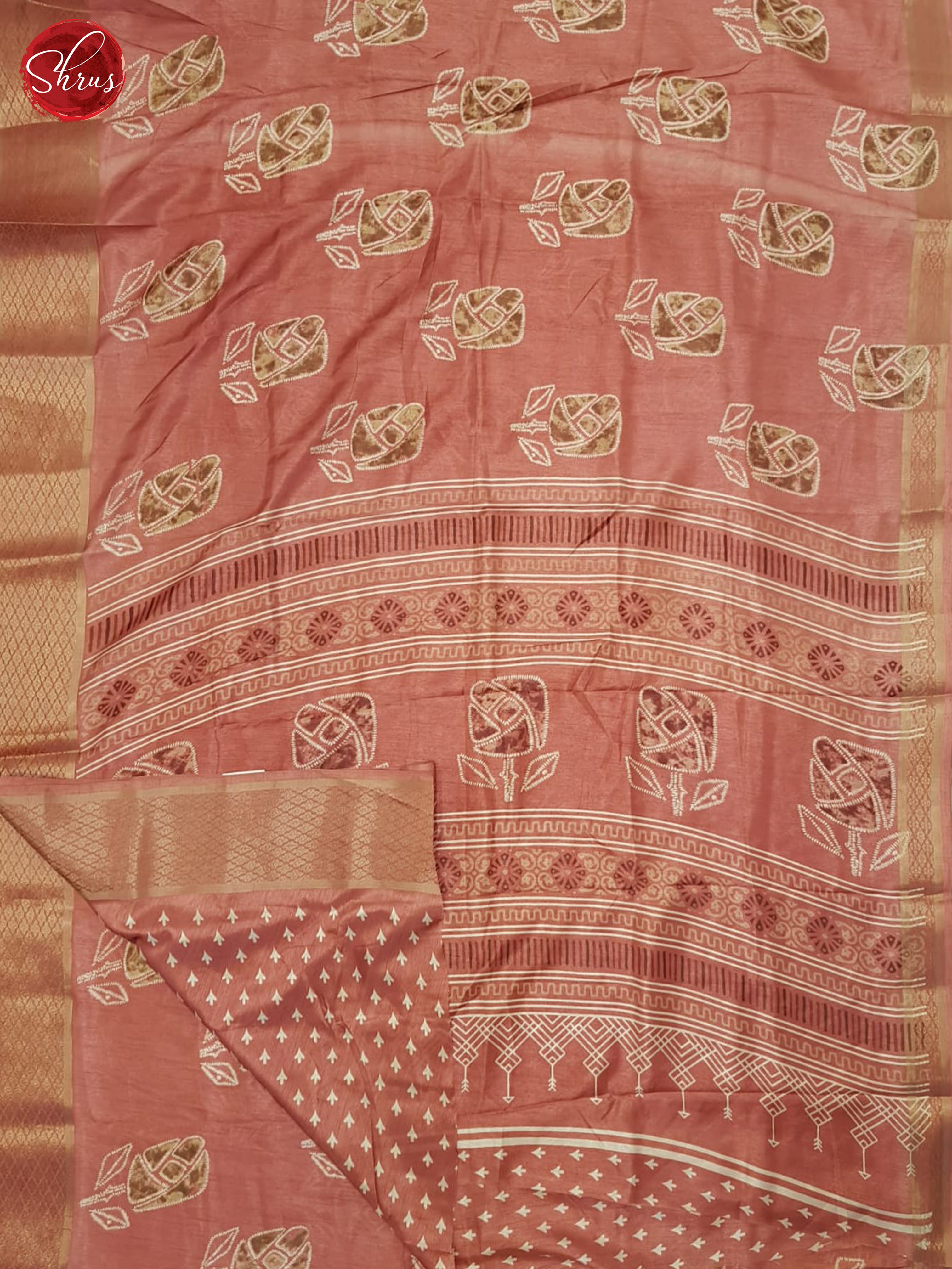 Pink(Single Tone) - Semi Crepe Saree - Shop on ShrusEternity.com