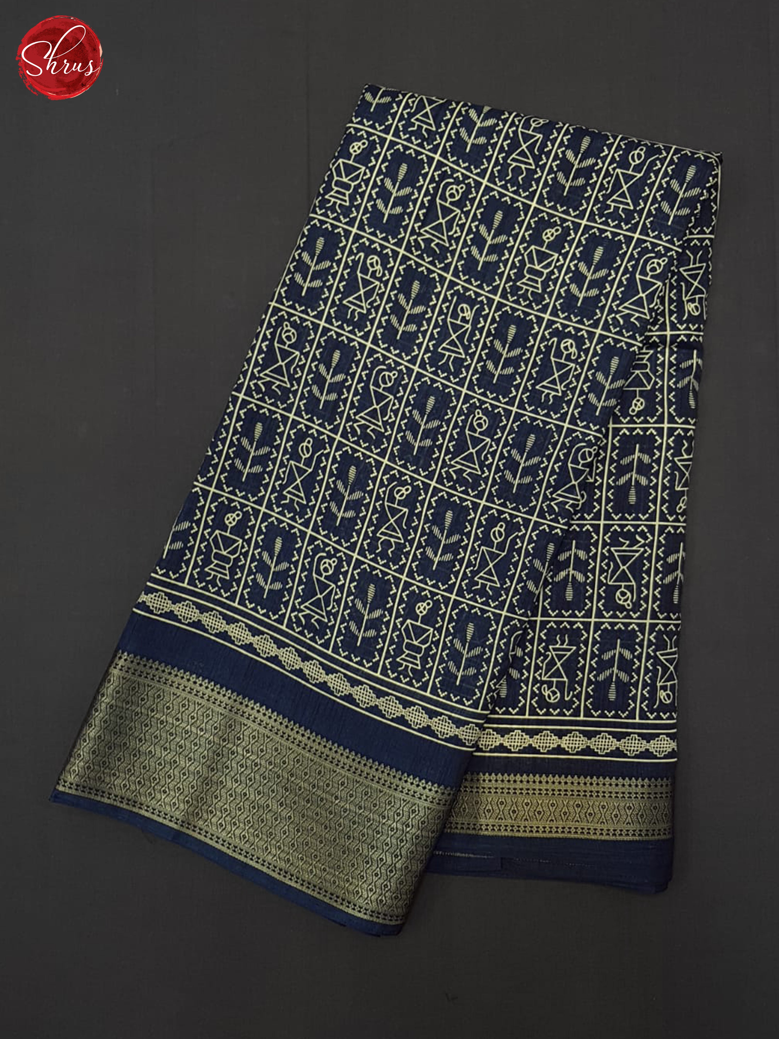 Blue(Single Tone) - Semi Crepe Saree - Shop on ShrusEternity.com