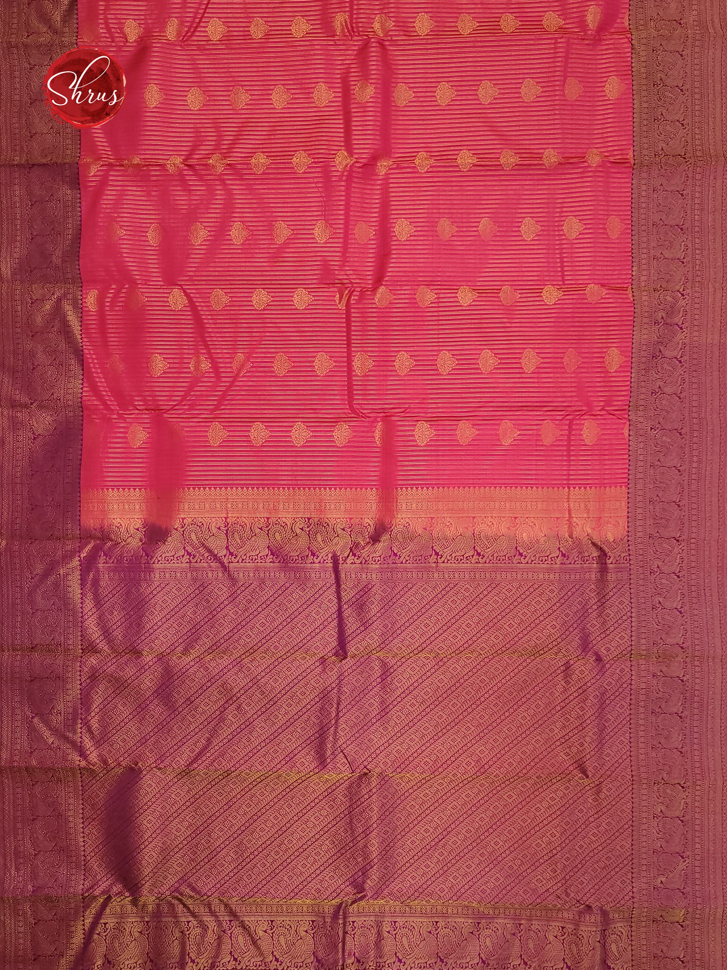 Pink & Majenta - Kanchipuram Silk Saree - Shop on ShrusEternity.com