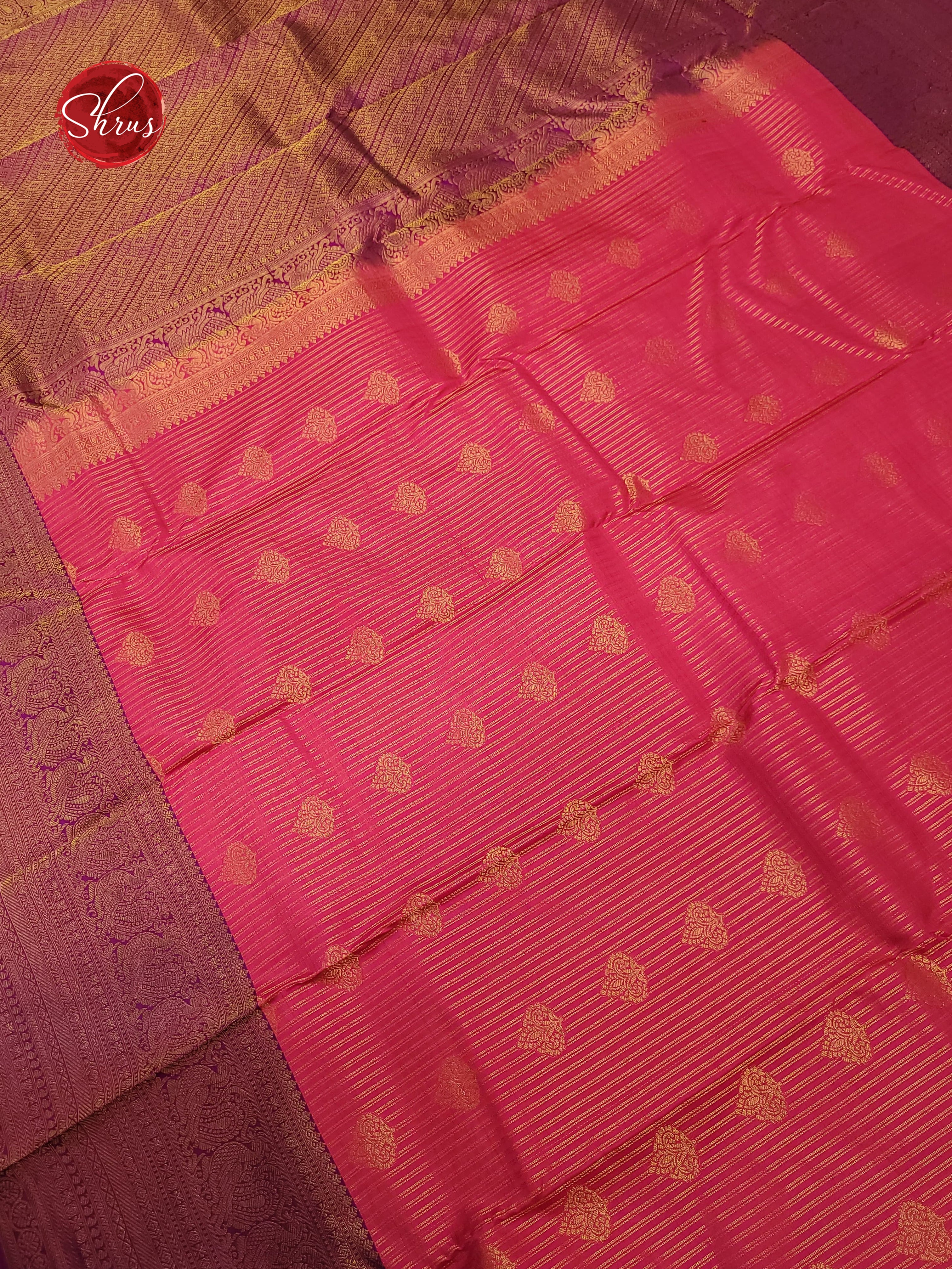 Pink & Majenta - Kanchipuram Silk Saree - Shop on ShrusEternity.com