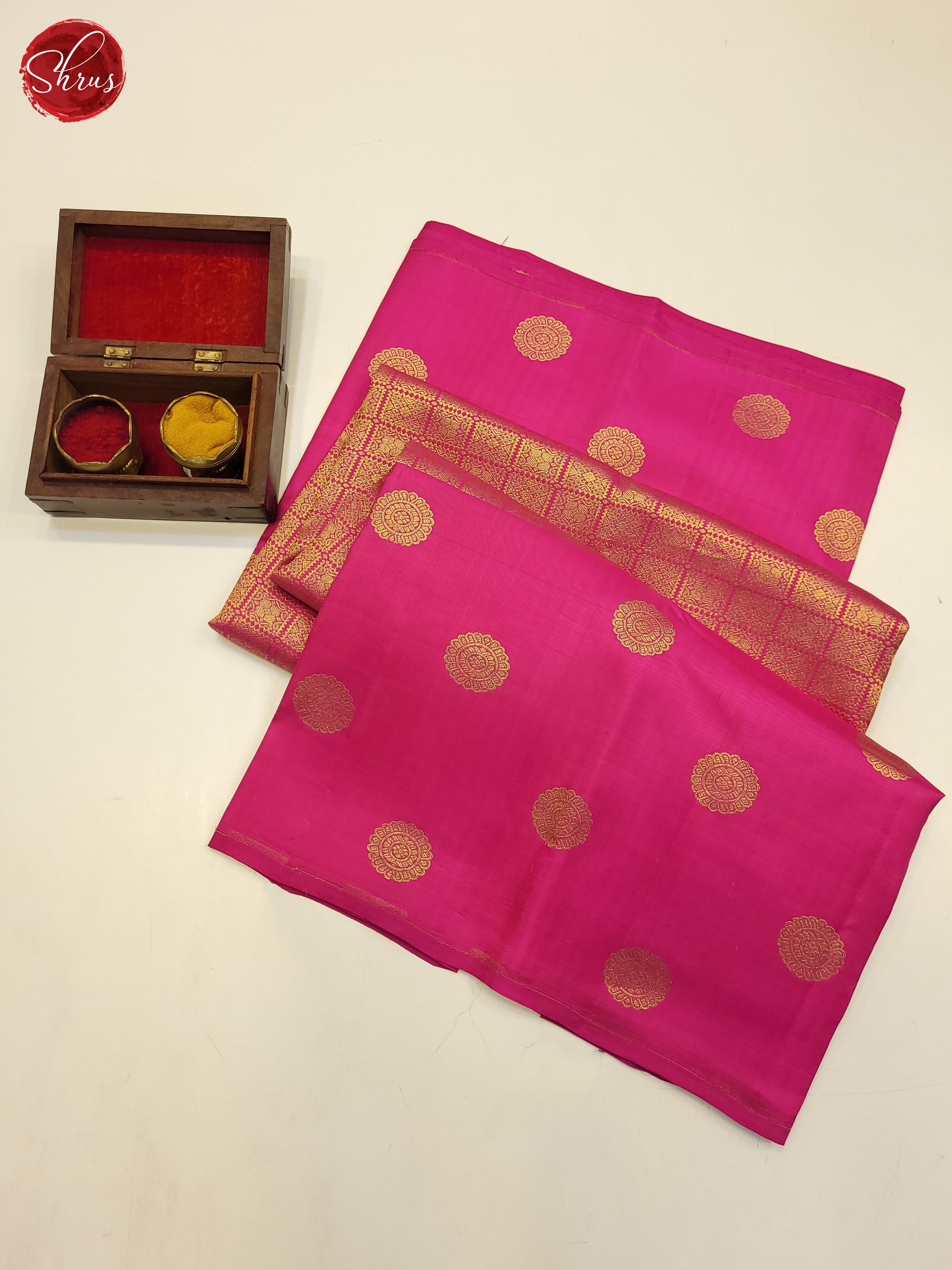pink(Single tone)-Kanchipuram silk saree - Shop on ShrusEternity.com