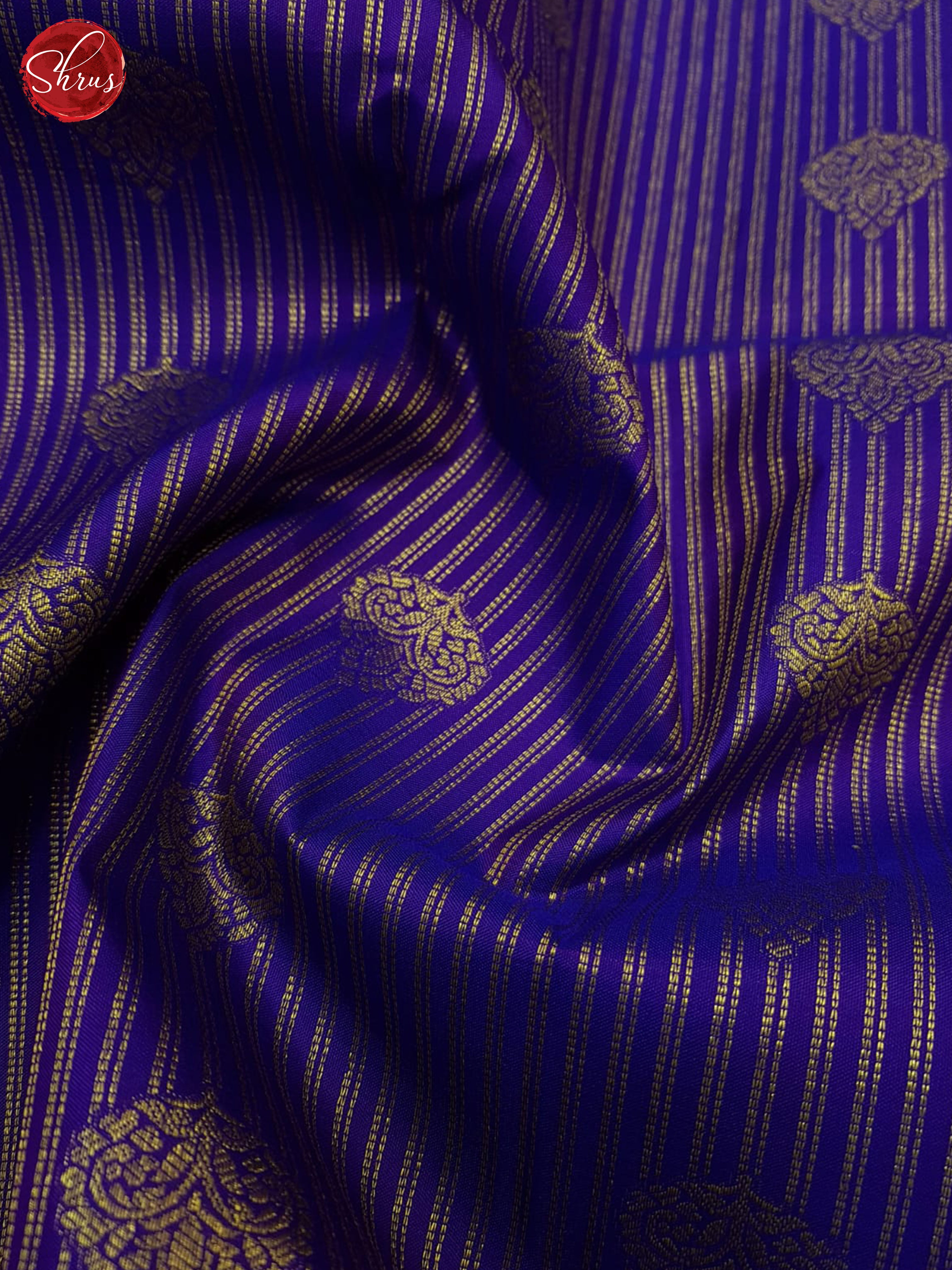 Blue And purple- Kanchipuram silk saree - Shop on ShrusEternity.com