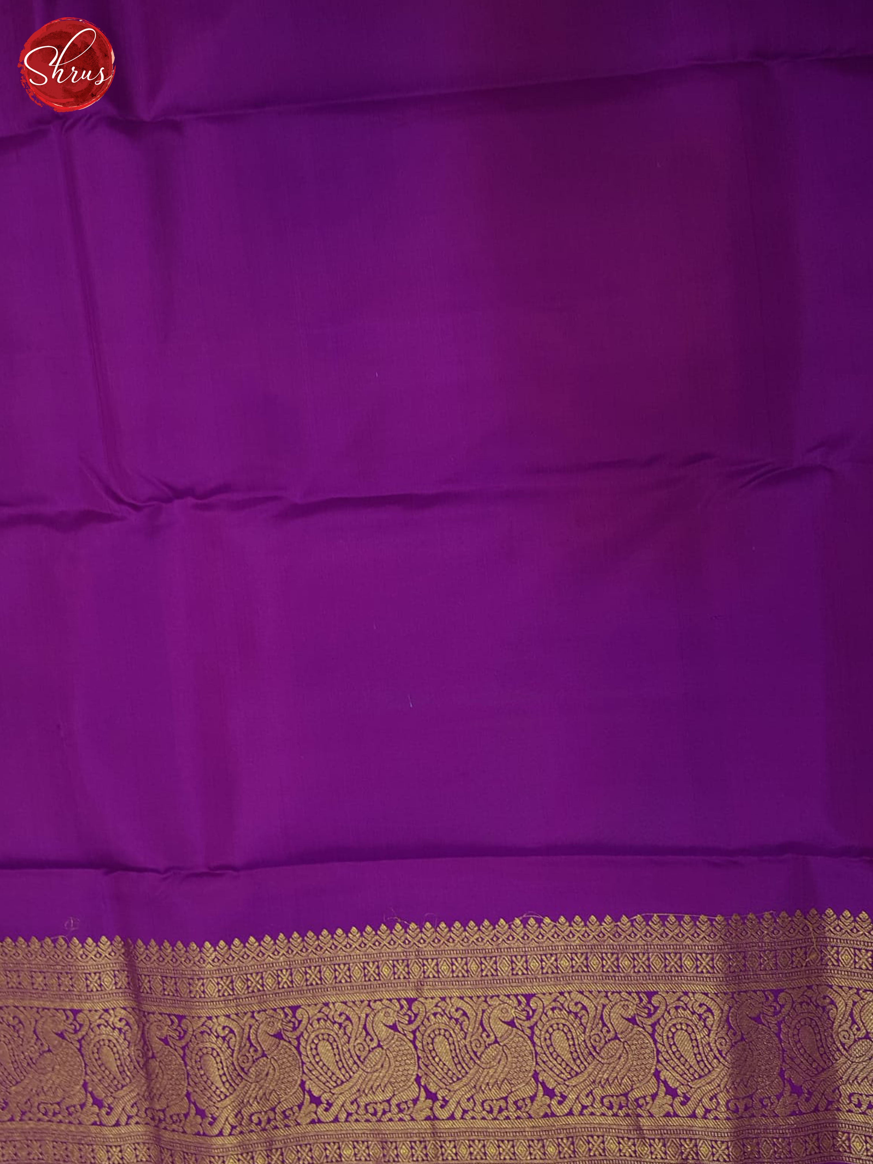 Blue And purple- Kanchipuram silk saree - Shop on ShrusEternity.com