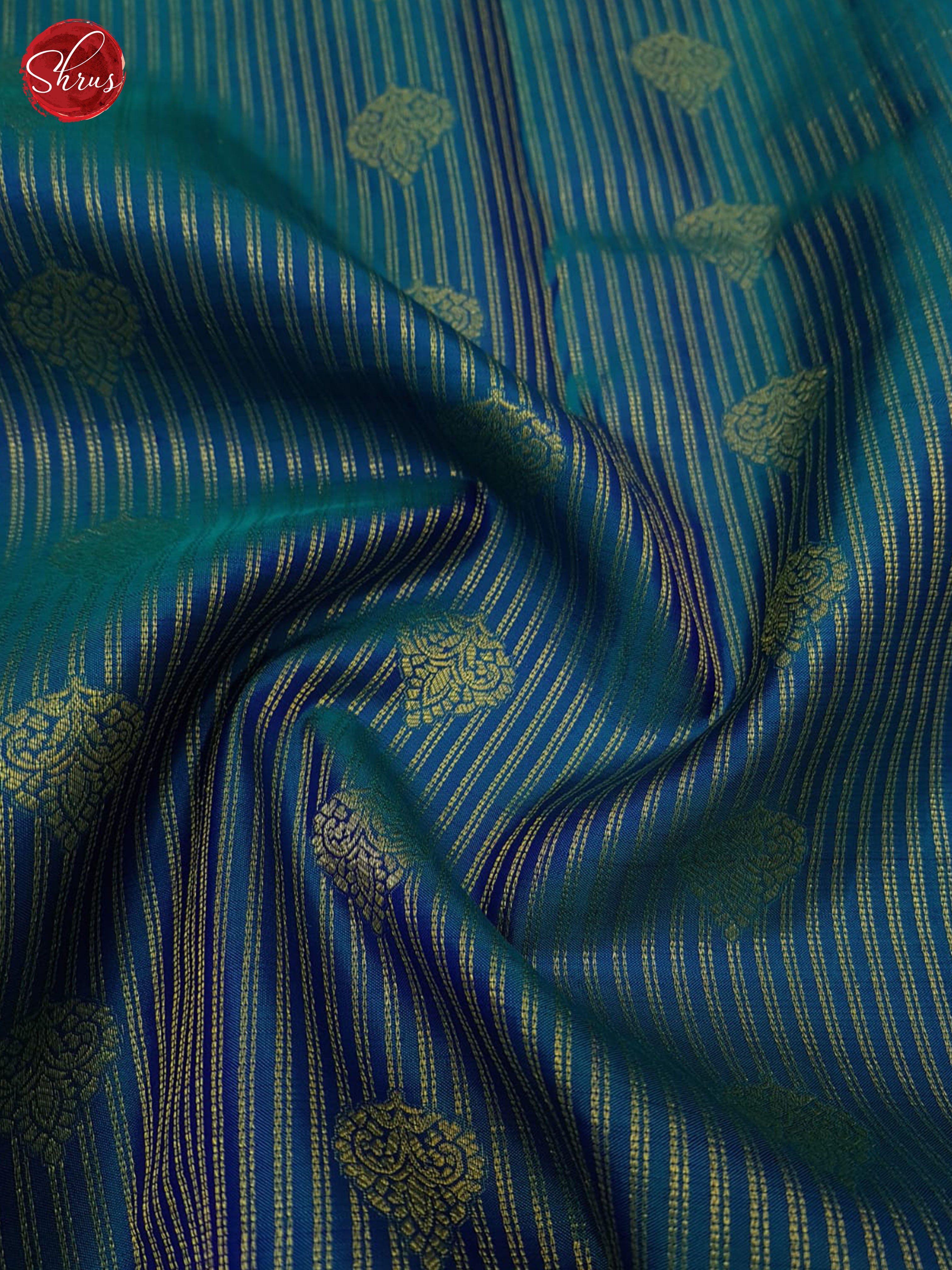 Blue And Purple-Kanchipuram silk saree - Shop on ShrusEternity.com