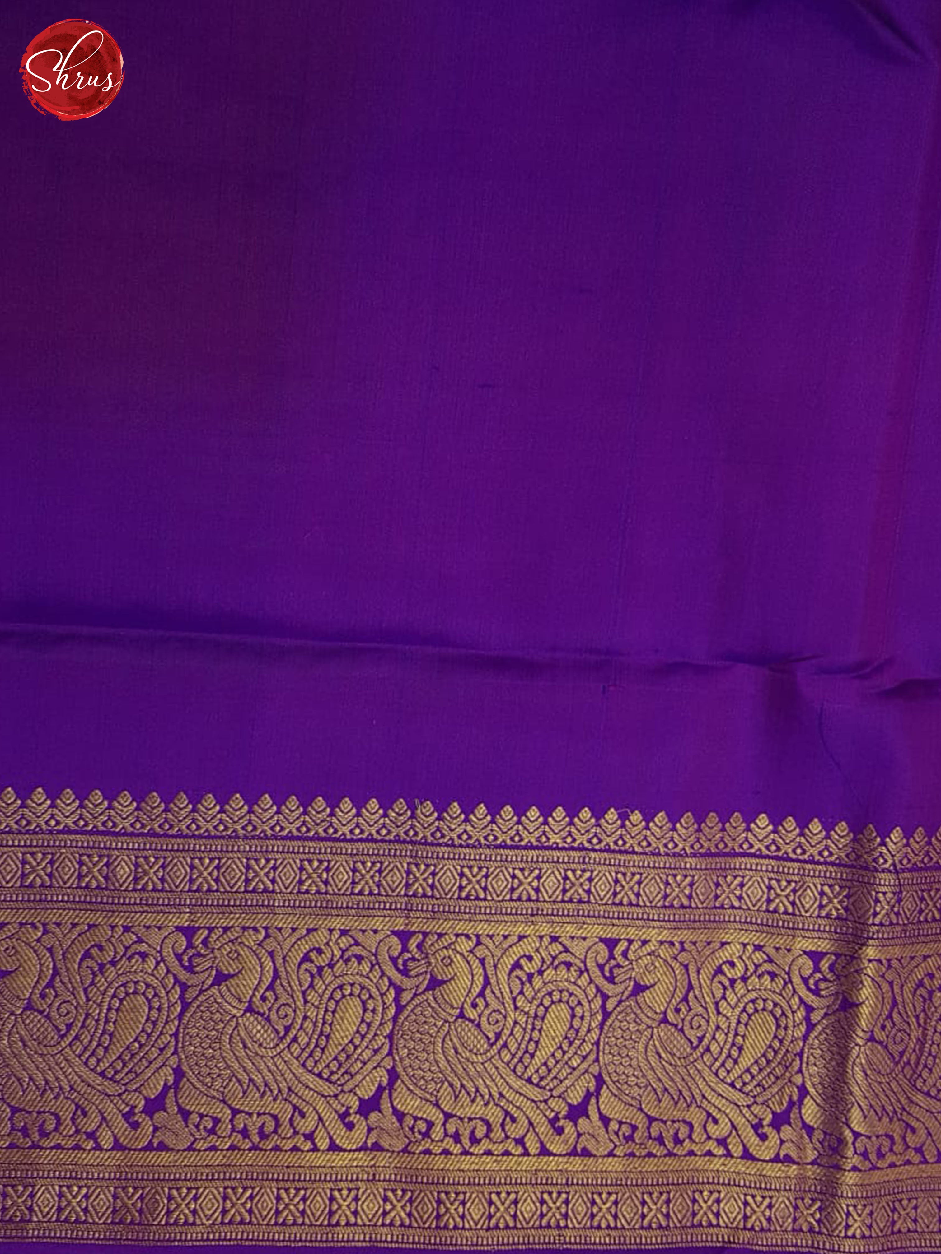 Blue And Purple-Kanchipuram silk saree - Shop on ShrusEternity.com