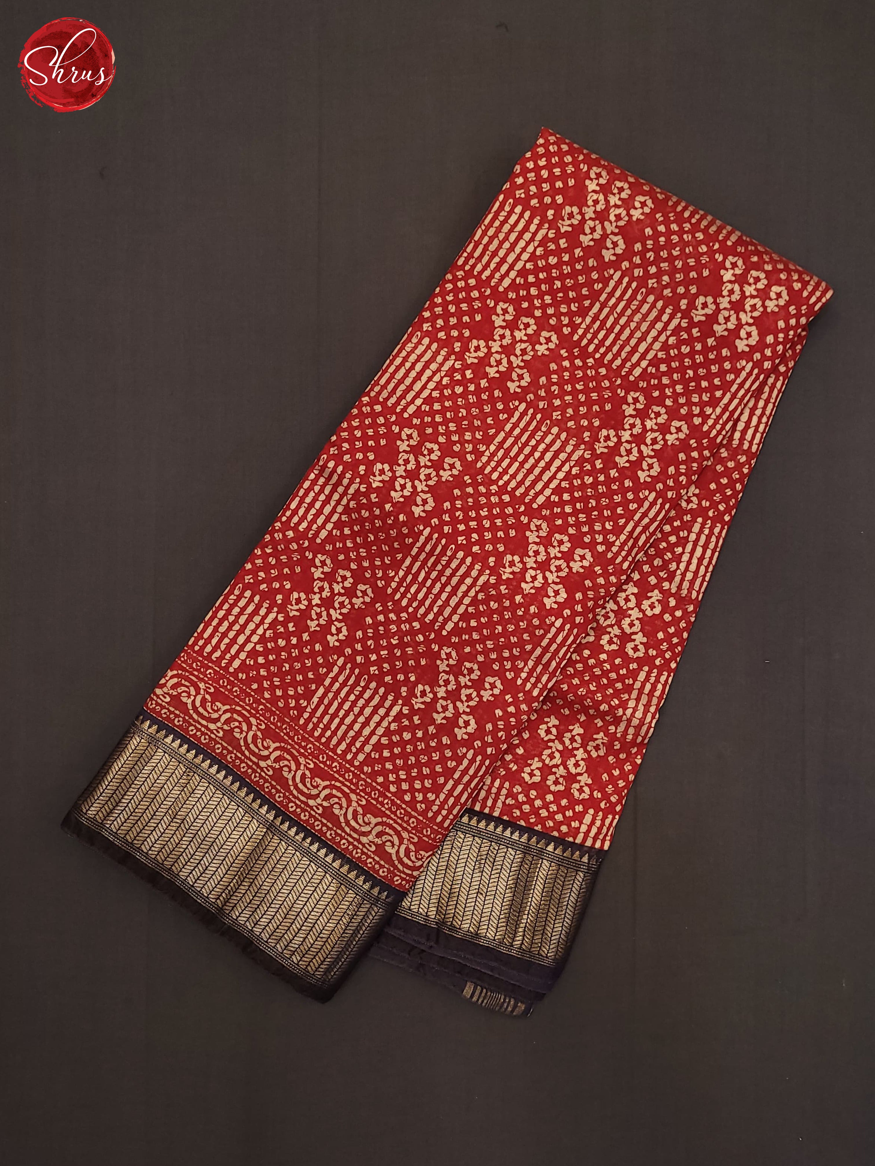 Red & Black - Art Modal Saree - Shop on ShrusEternity.com