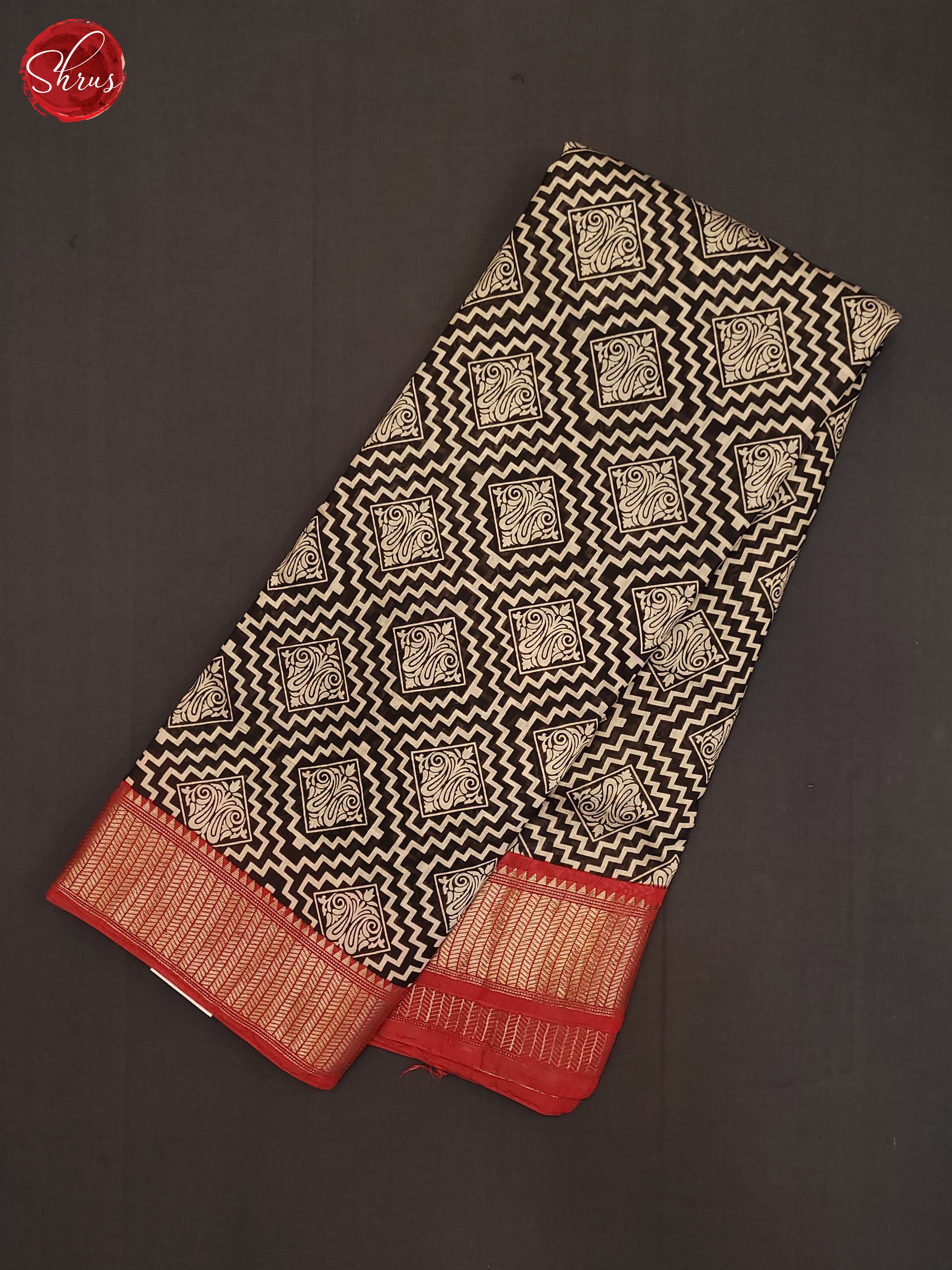 Black & Red - Art Modal Saree - Shop on ShrusEternity.com